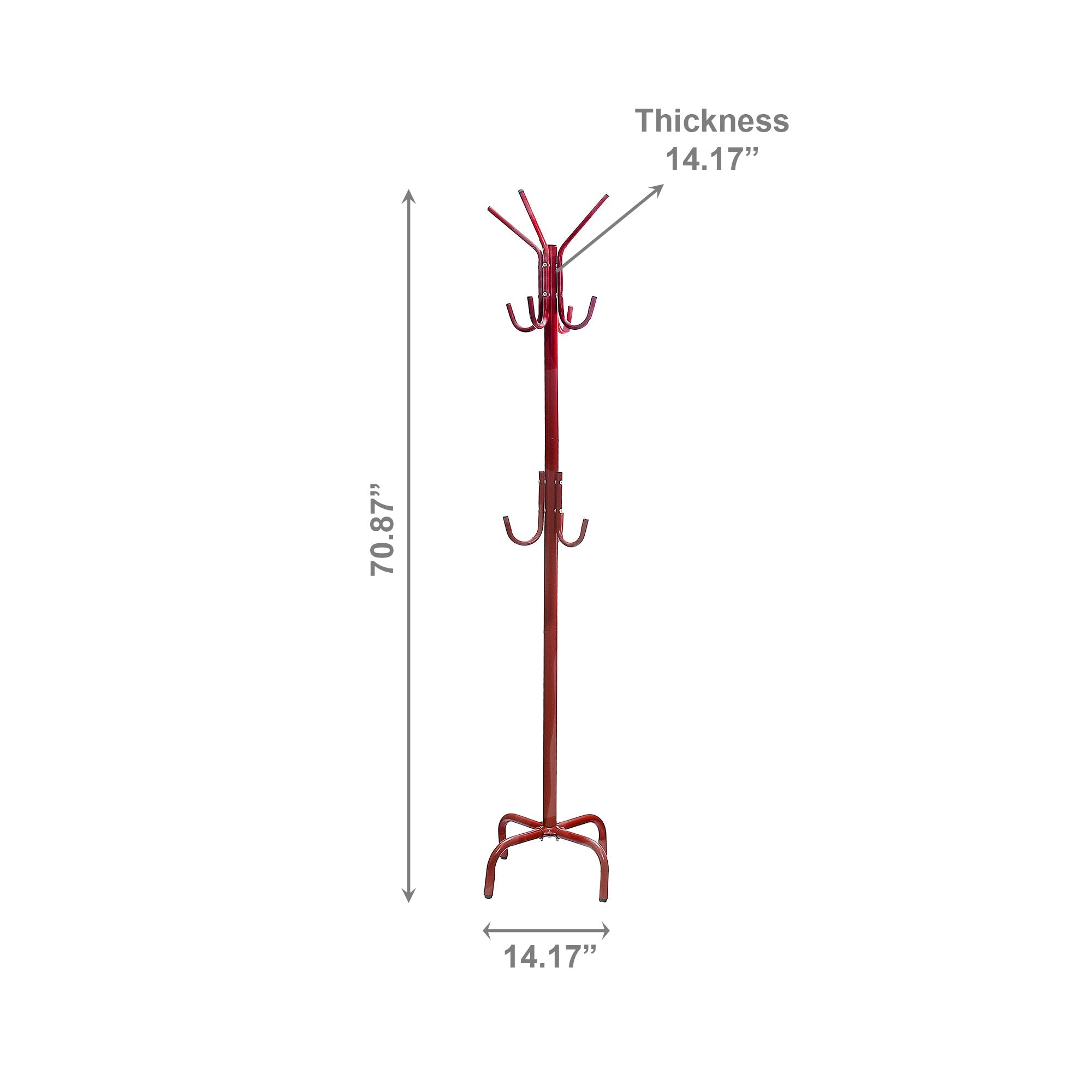 Clay-Colored Metal Coat Rack