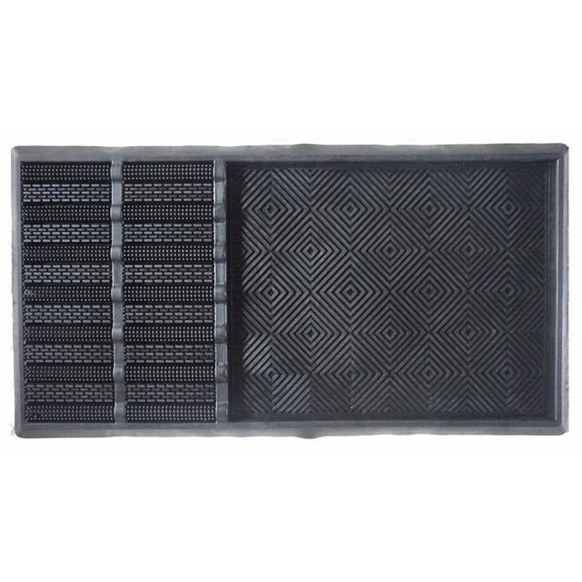 Rubber Boot Scrape & Storage Mat – Black, Entryway Mat