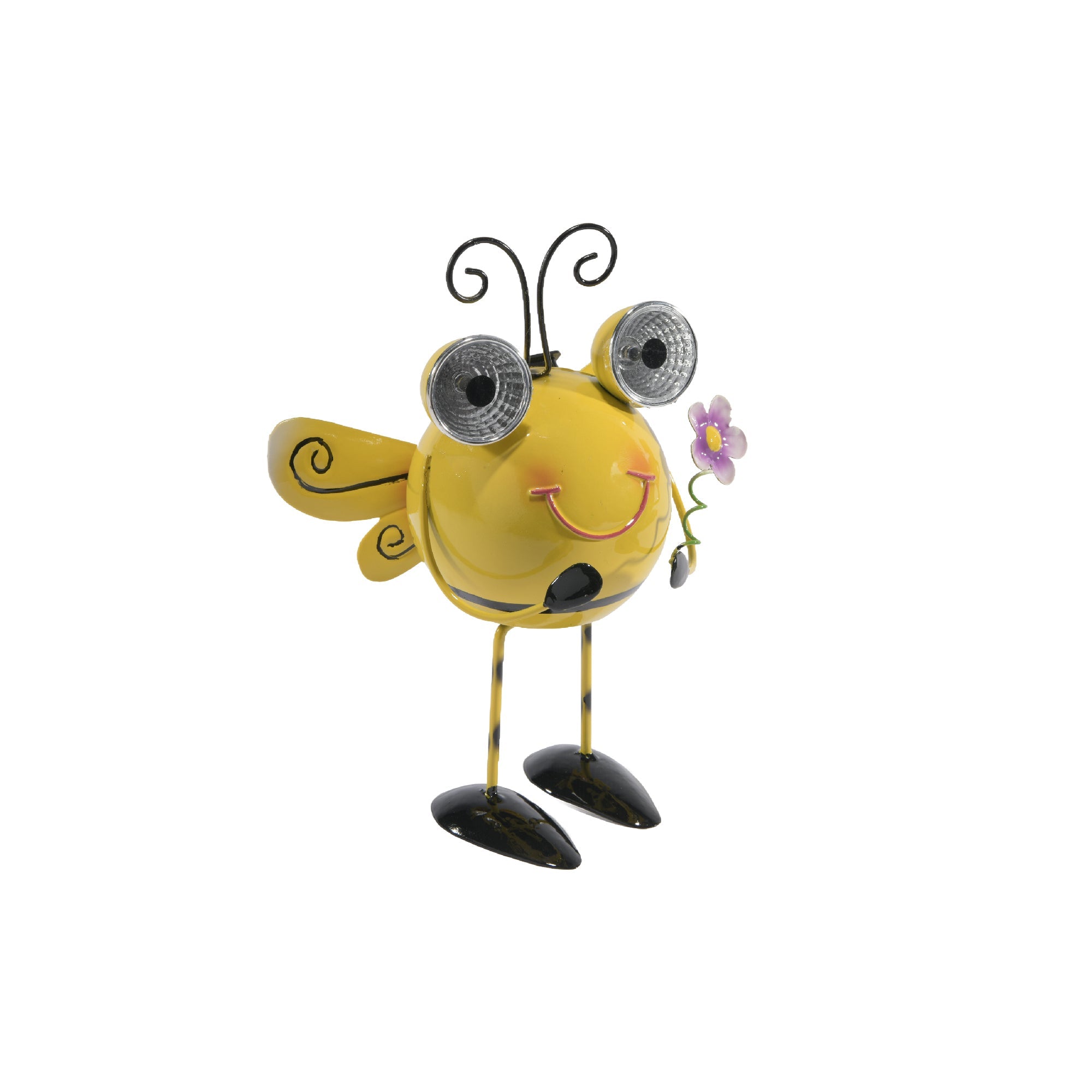 LED Solar-Powered Metal Bee Figurine Light