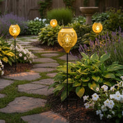 LED Solar-Powered Bee Metal Path Stake Light