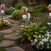 LED Solar-Powered Parrot Metal Path Stake Light