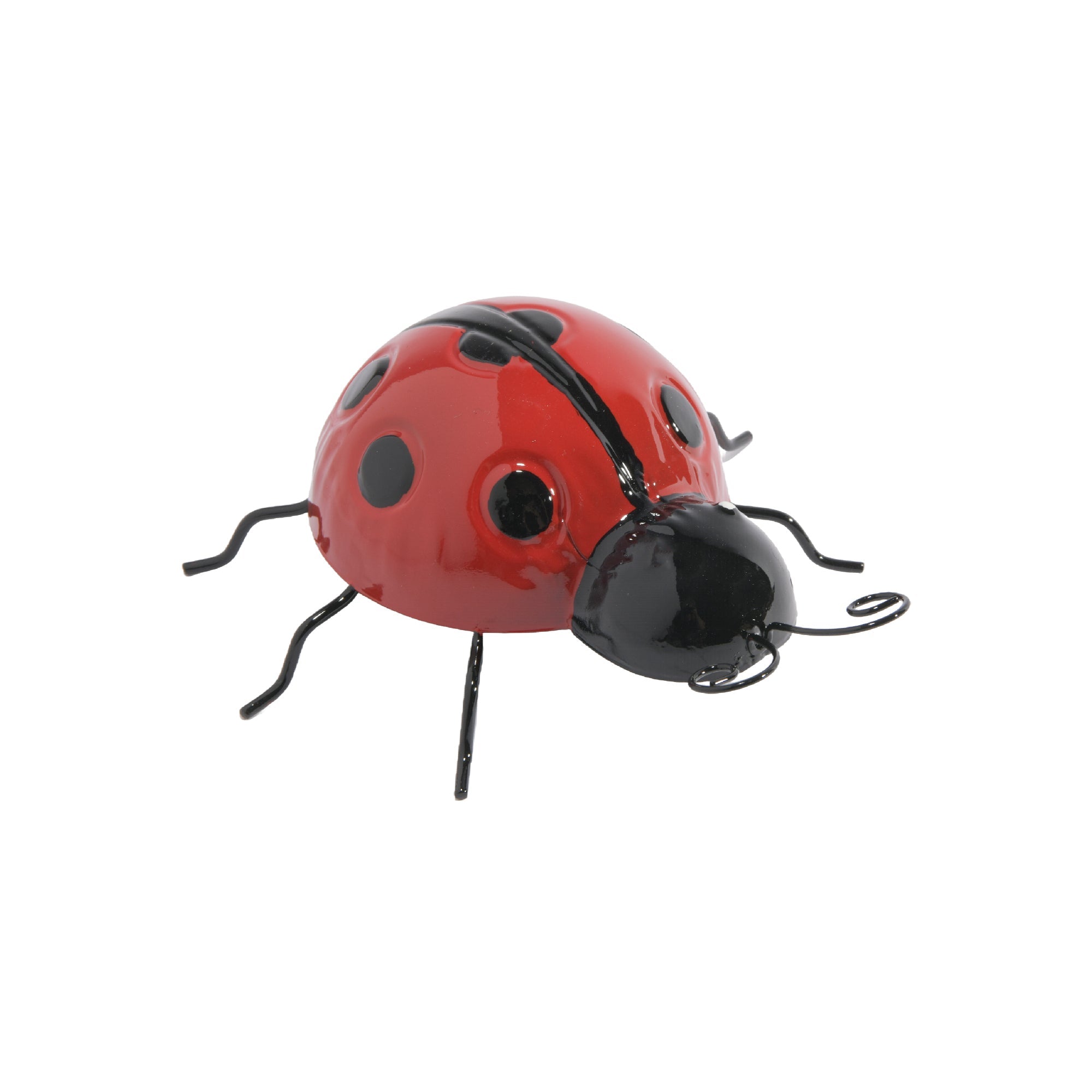 Metal Ladybug Figurine for Garden Décor - Set of 6