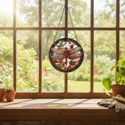 6-Inch Stained Glass Dragonfly Suncatcher