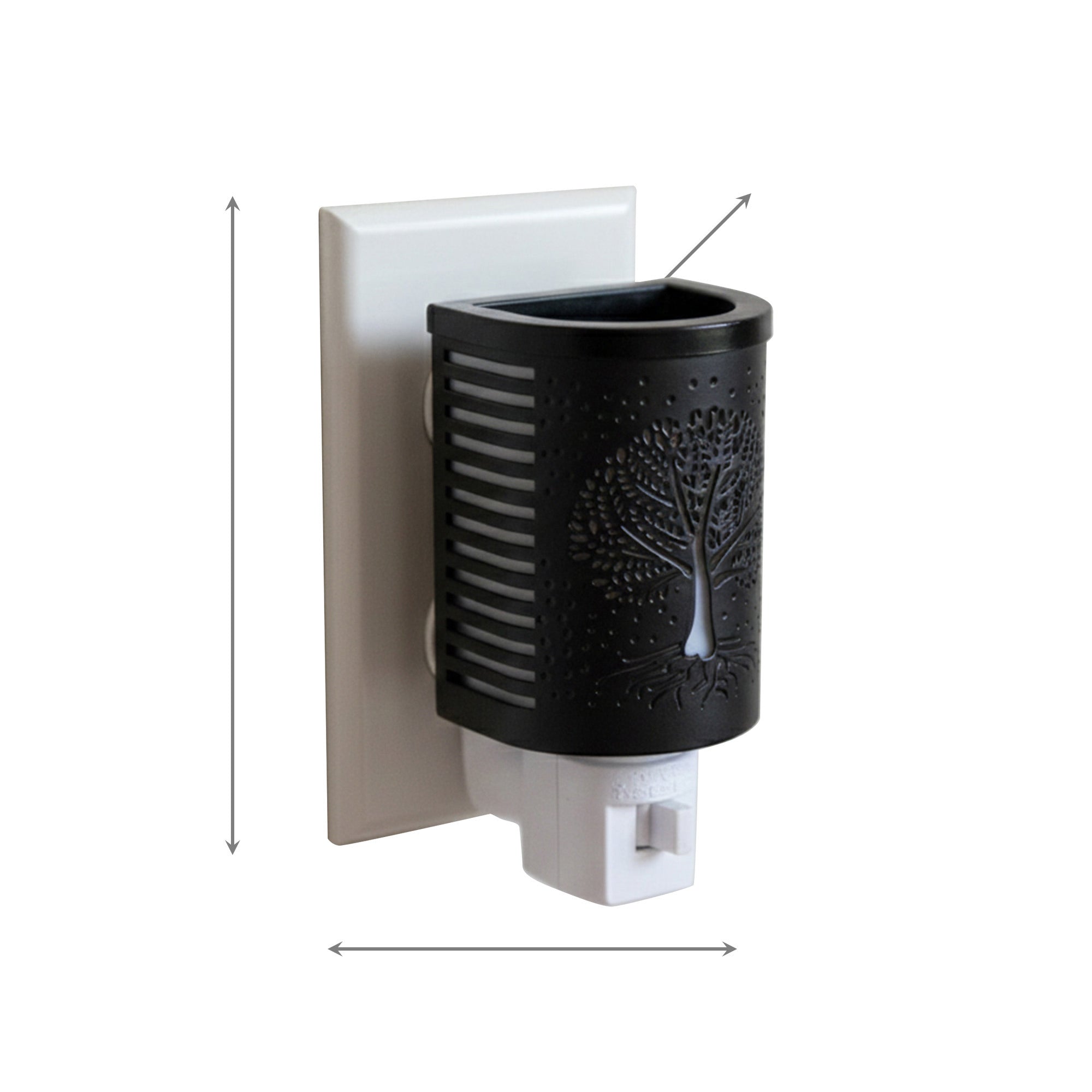 Metal Plug-In Wax Warmer Featuring Tree of Life Motif