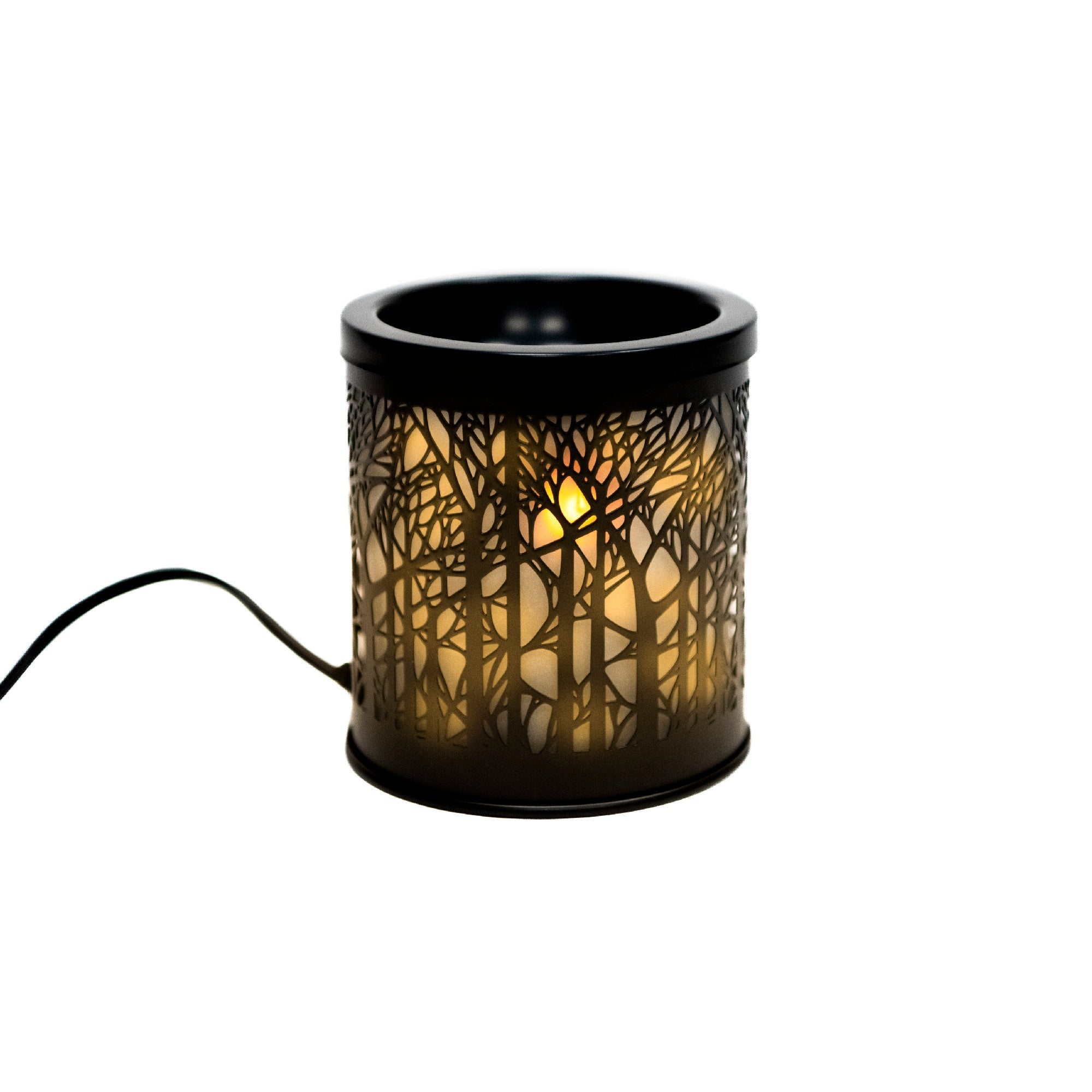 Corded Metal Plug-In Wax Warmer with Tree Branches Design