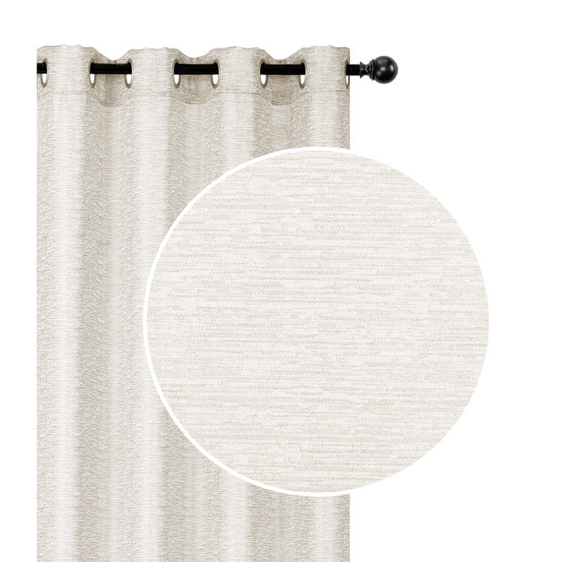 Jacquard Blackout Panel W 8 Grom (Linea) (Ivory) (96") - Set of 2