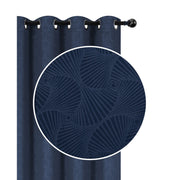 Embossed Panel W 8 Grom (Shell) (Navy) (84") - Set of 2