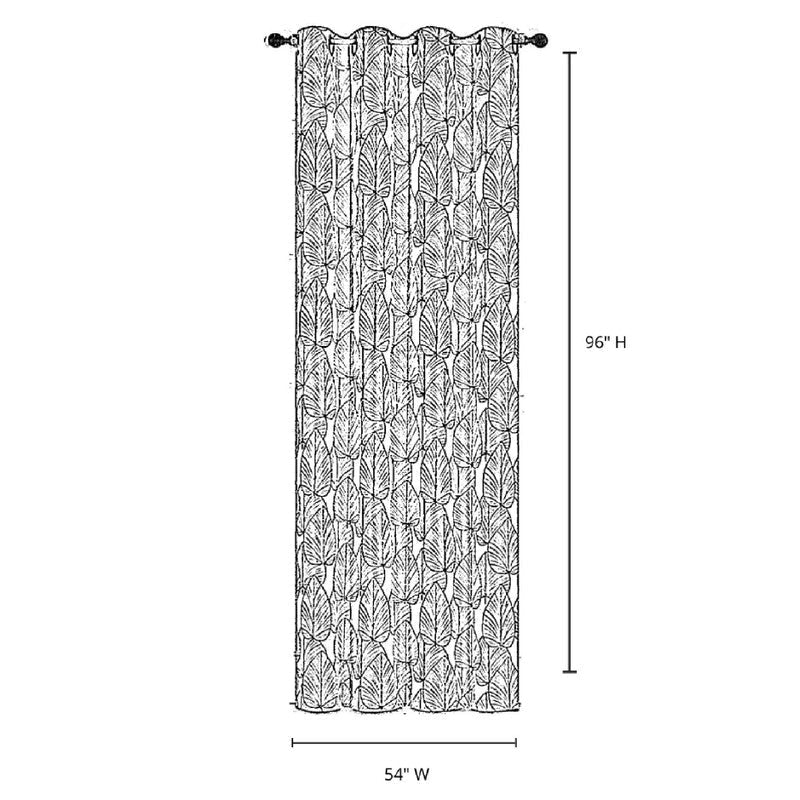 Jacquard Panel W 8 Grom (Tree) (Gray) (96") - Set of 2