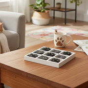 Wooden Tic Tac Toe Gameboard Featuring Cat Design - Set of 2