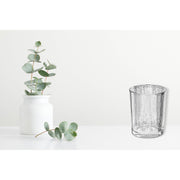 Glass Votive Holder With Silver Leaf, Decorative Candle Holder, Home Accent
