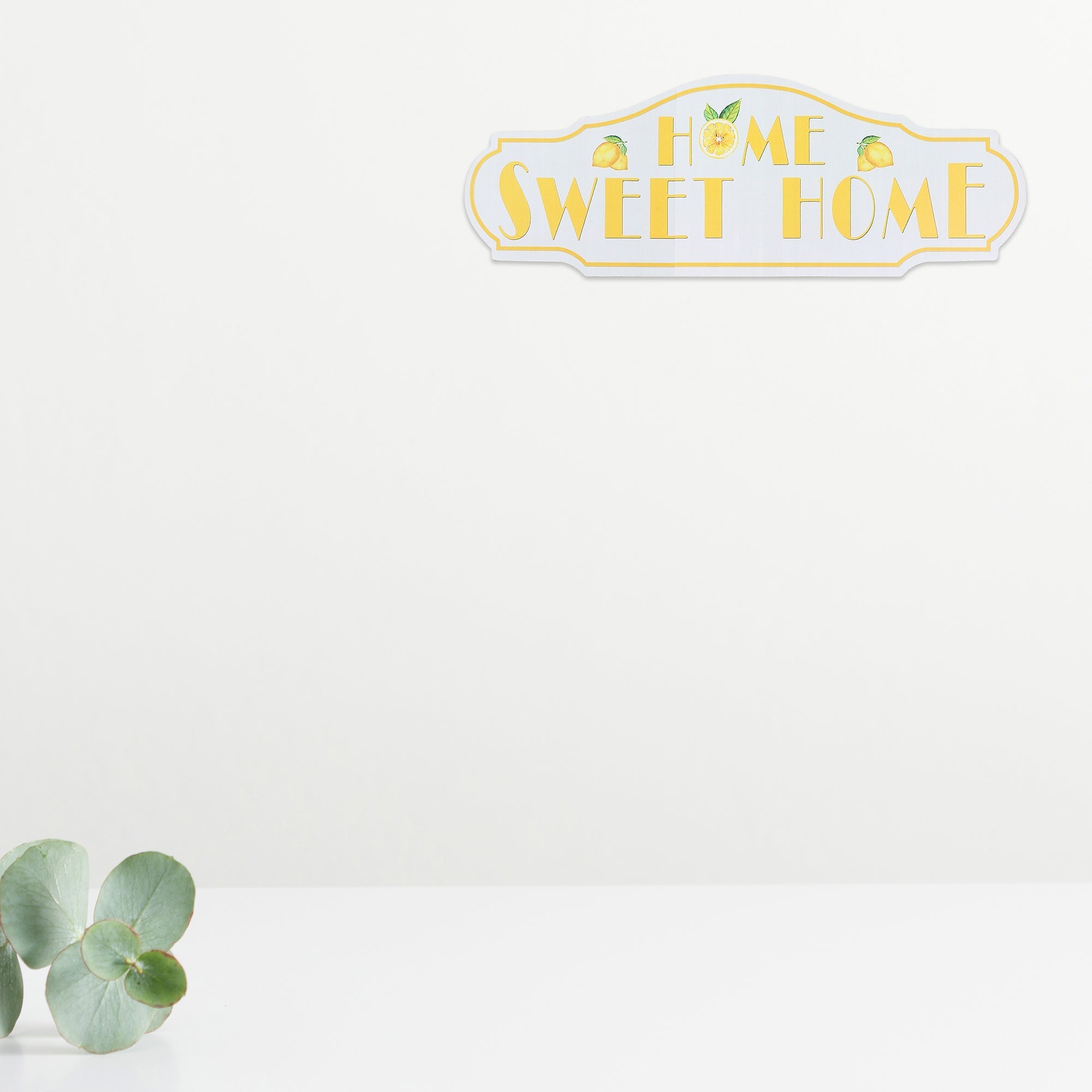MDF Lemon Home Sweet Home Wall Plaque, Kitchen Wall Decor, Farmhouse Accent