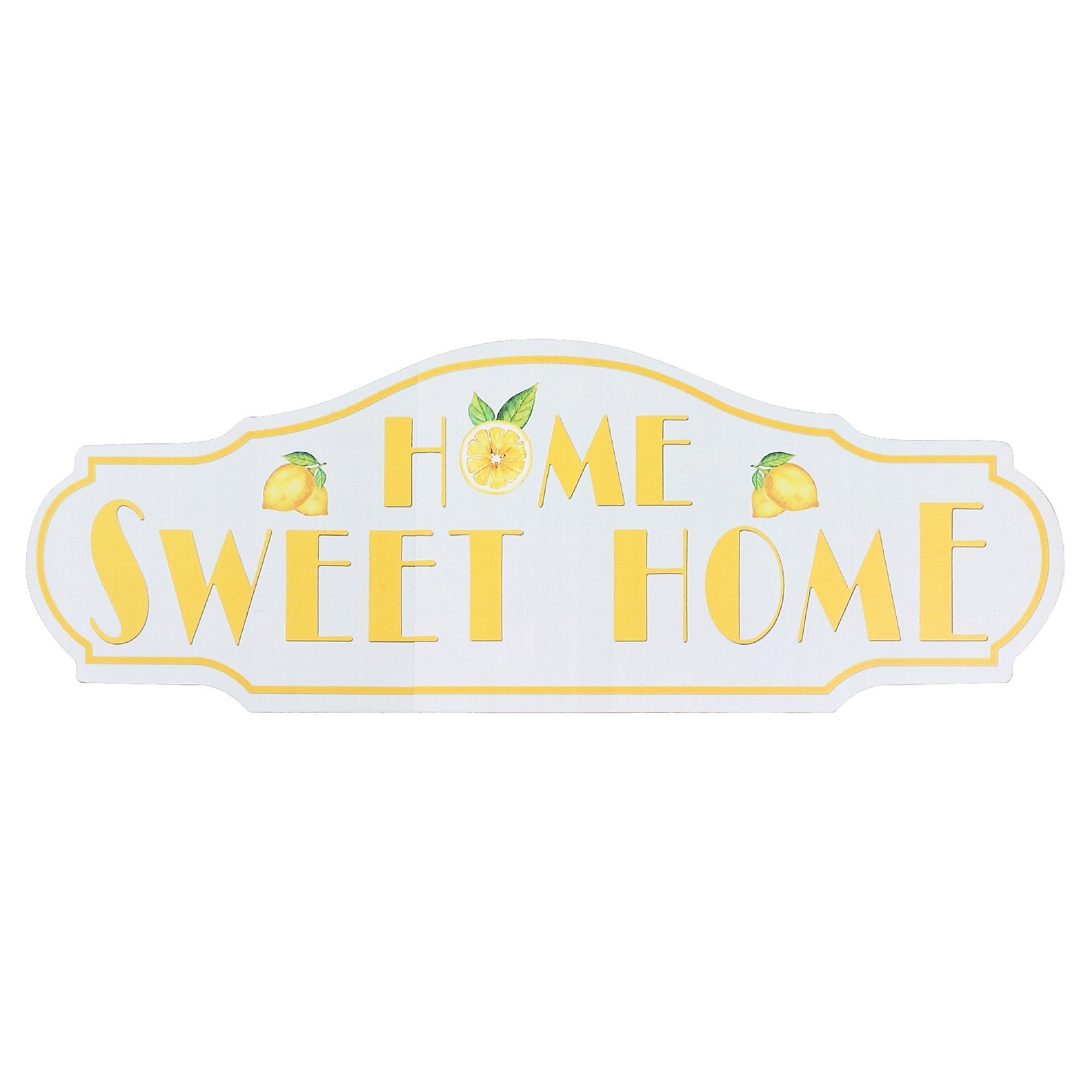 MDF Lemon Home Sweet Home Wall Plaque, Kitchen Wall Decor, Farmhouse Accent