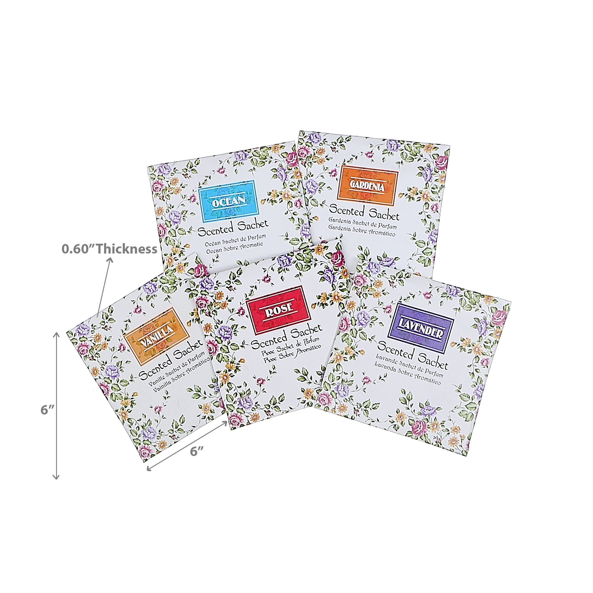 Floral Aroma Sachet Set Of 12, Scented Sachets, Home Fragrance, Gift Set