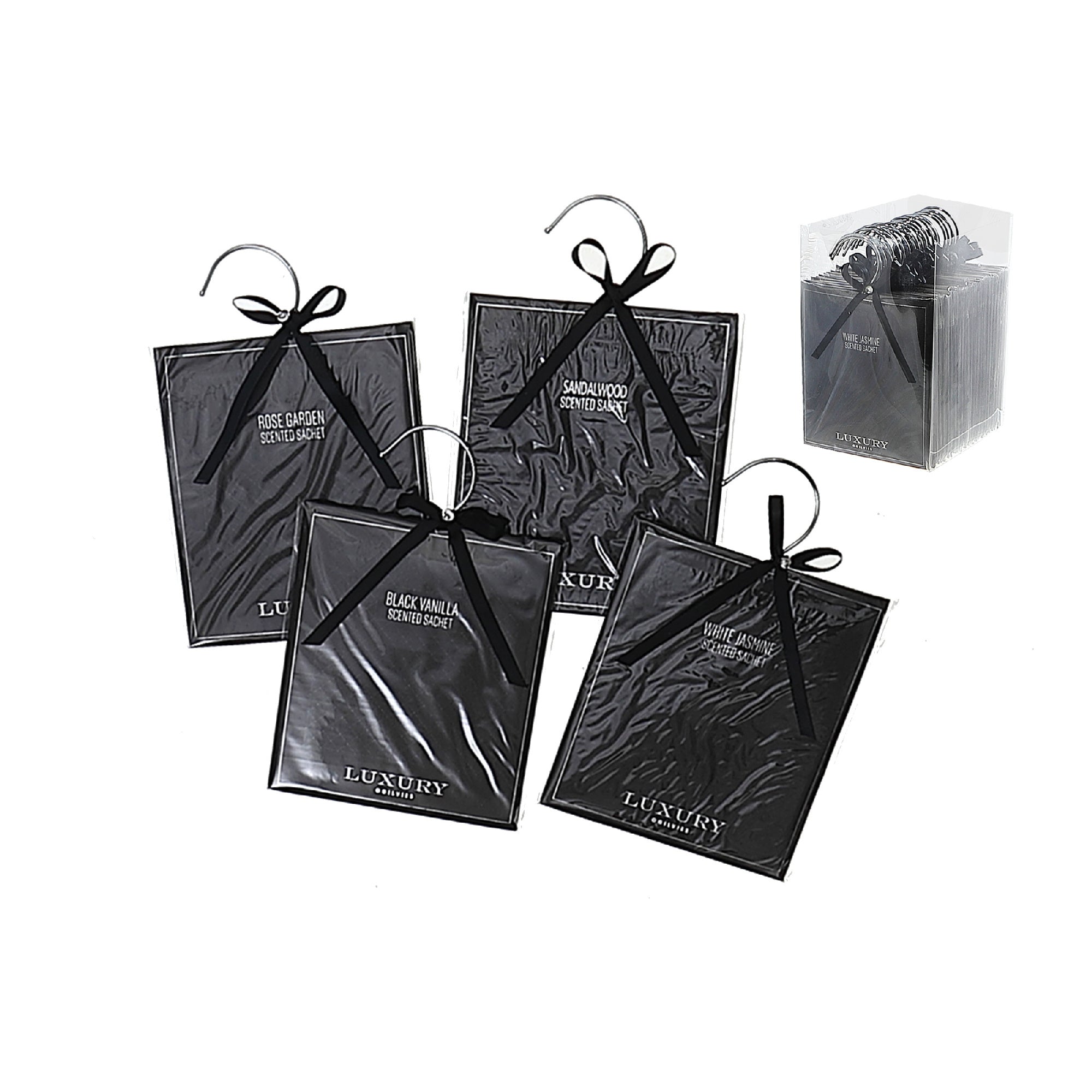 Tuxedo Wardrobe Sachet With Hanger Set Of 12, Home Fragrance, Closet Freshener