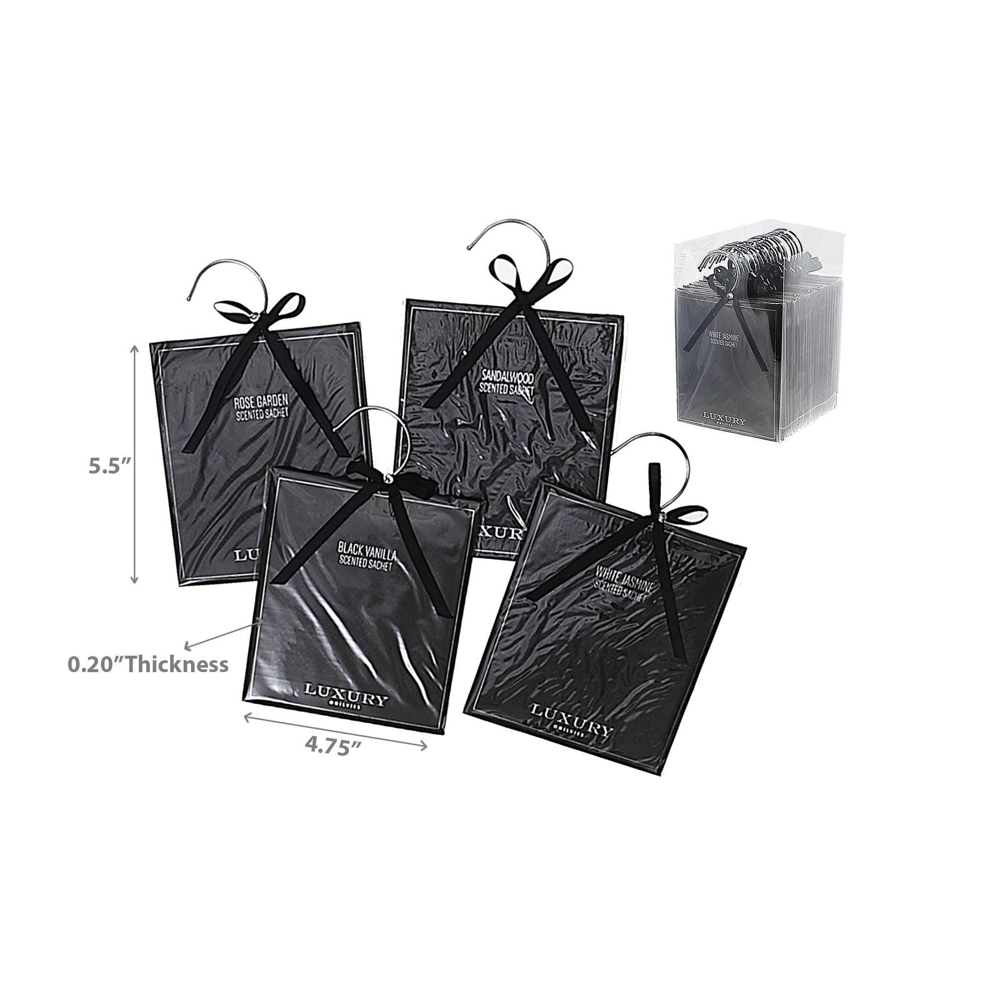 Tuxedo Wardrobe Sachet With Hanger Set Of 12, Home Fragrance, Closet Freshener