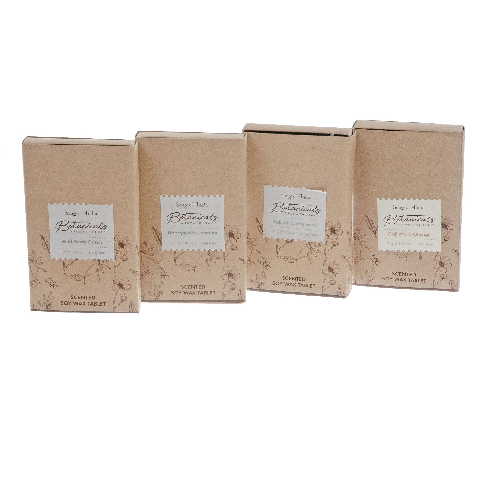 Botanicals Aroma Scented Soy Wax Tablet 1.76 Oz Set Of 4, Home Fragrance, Aromatherapy