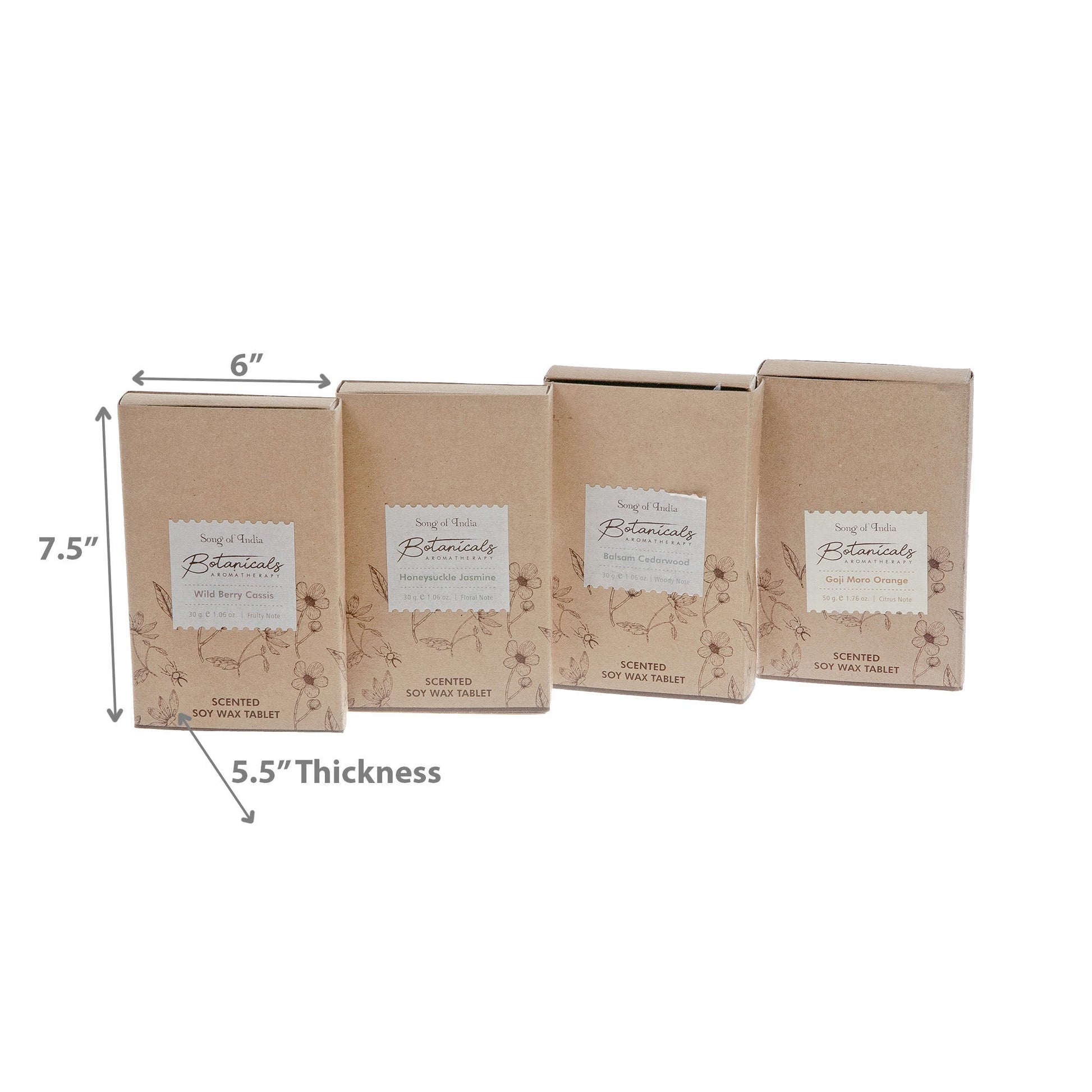 Botanicals Aroma 1.76 Oz Scented Soy Wax Tablet - Set of 4