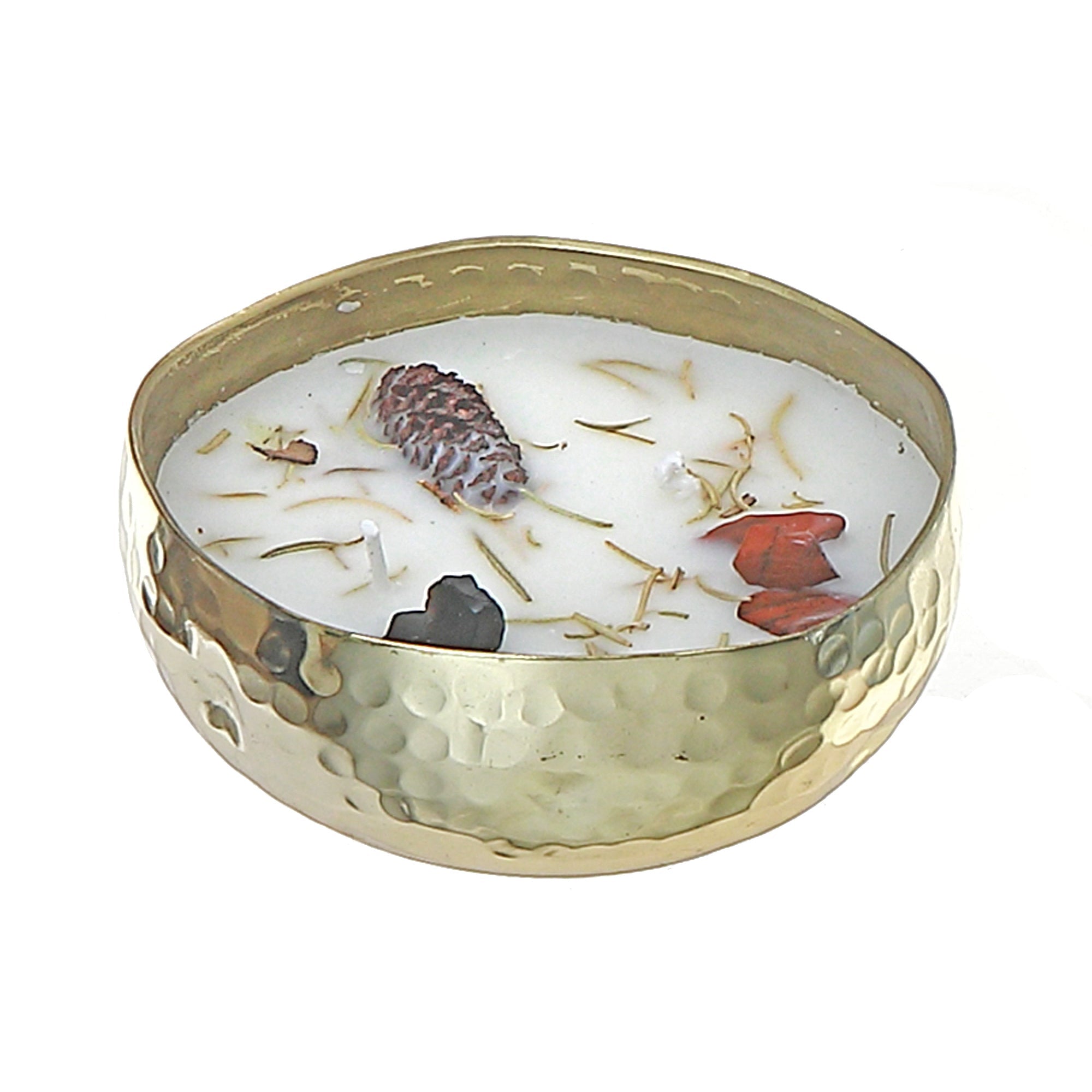 5.29oz 2-Wick Soy Candle in Metal Dish – Mahogany Oak Scent, Home Fragrance