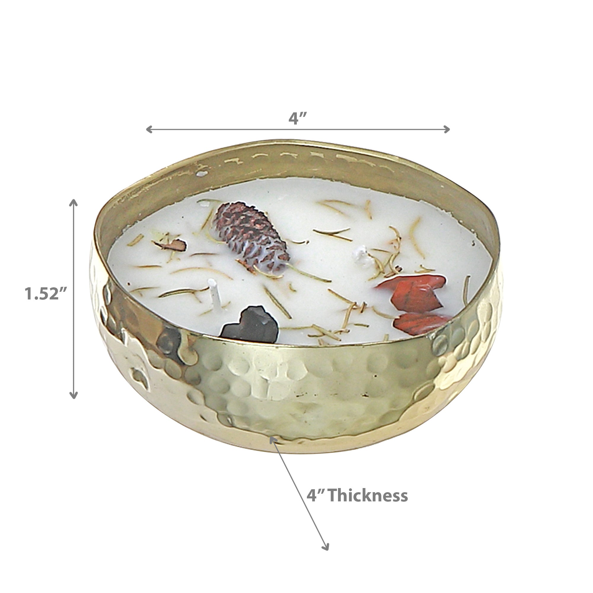 5.29oz 2-Wick Soy Candle in Metal Dish – Mahogany Oak Scent, Home Fragrance