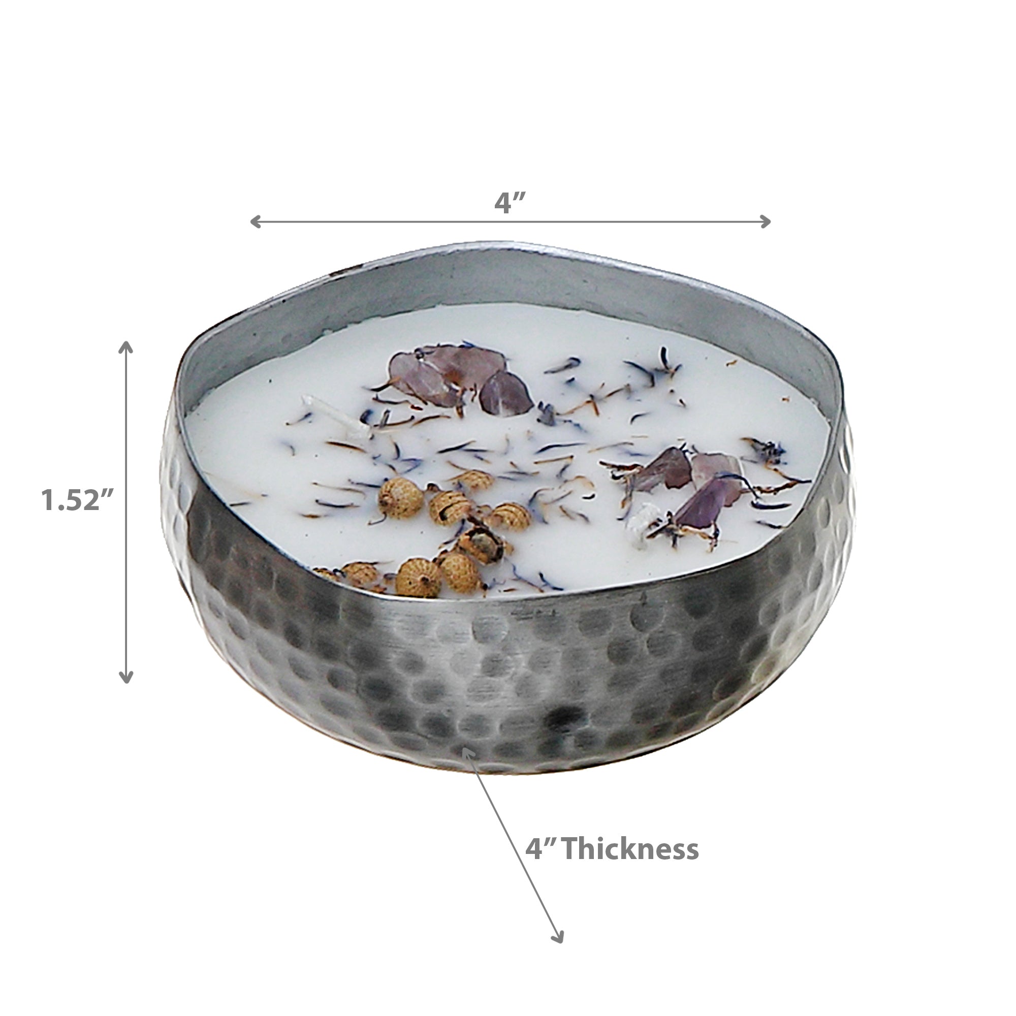 5.29oz 2-Wick Soy Candle in Metal Dish – French Lavender Scent, Home Fragrance