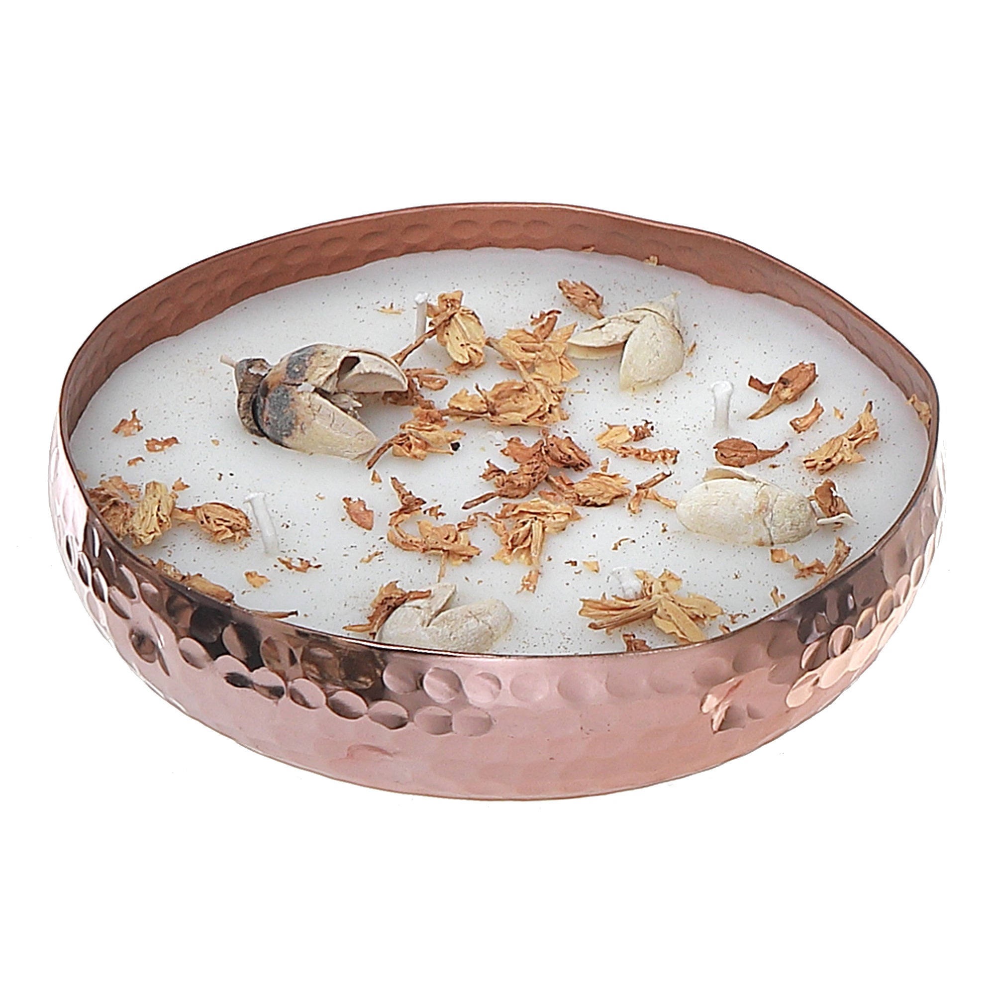 10.6oz 4-Wick Soy Candle in Metal Dish – Aqua Oud Scent, Home Fragrance