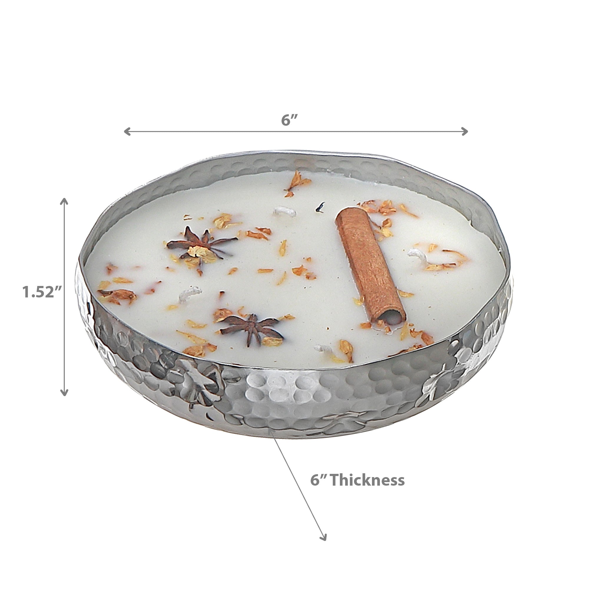 10.6oz 4-Wick Soy Candle in Metal Dish – Vanilla Madagascar Scent, Home Fragrance