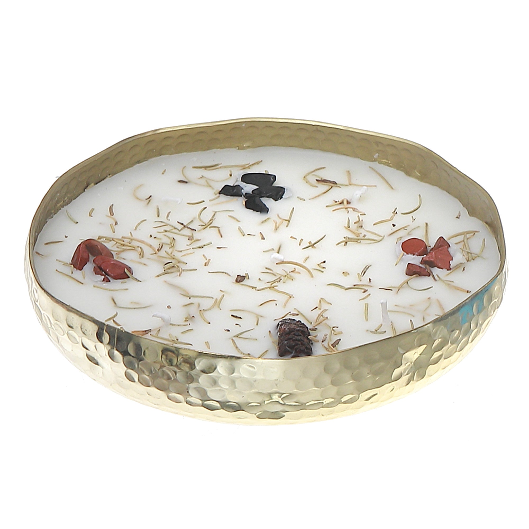 14oz 5-Wick Soy Candle in Metal Dish – Mahogany Oak Scent, Home Fragrance