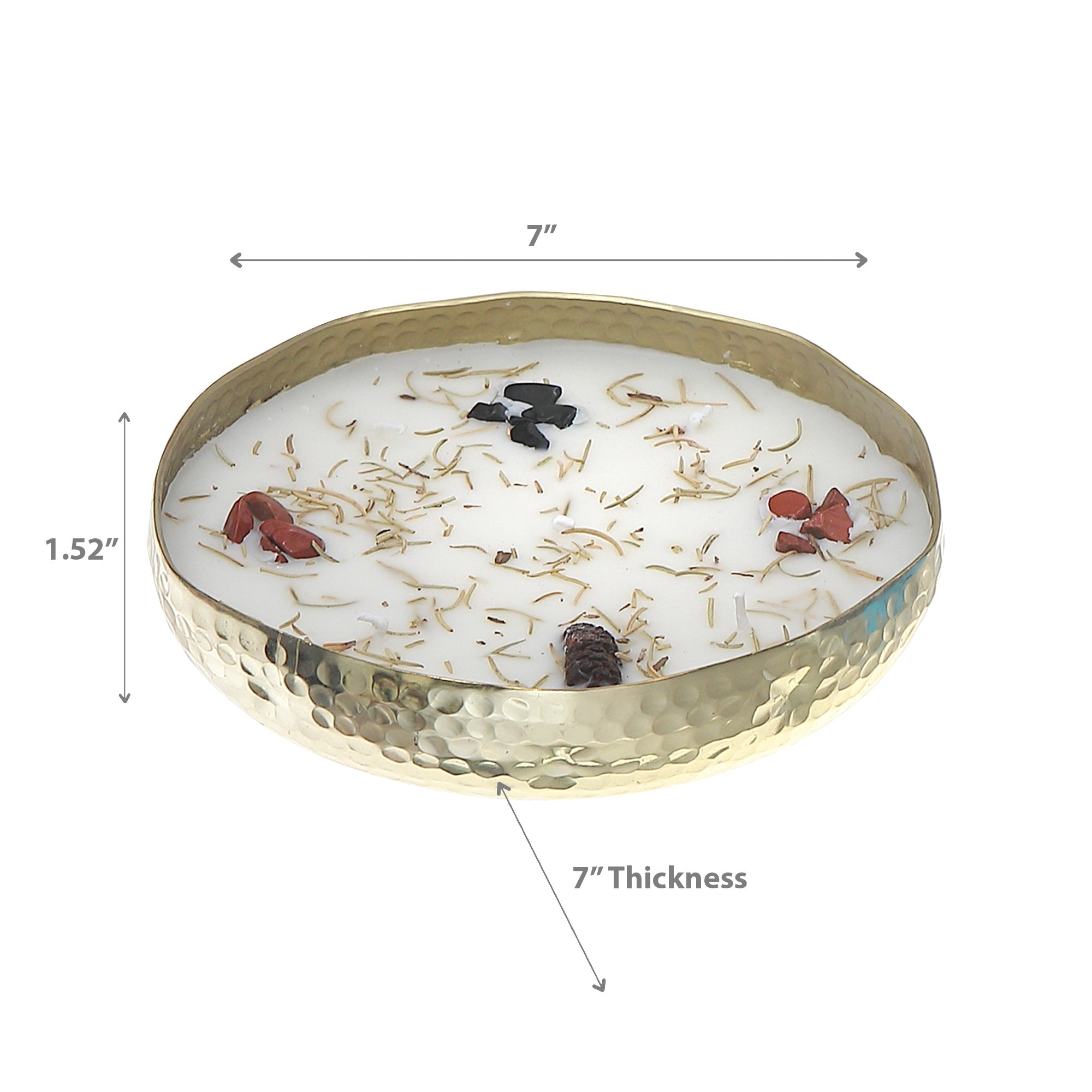 14oz 5-Wick Soy Candle in Metal Dish – Mahogany Oak Scent, Home Fragrance