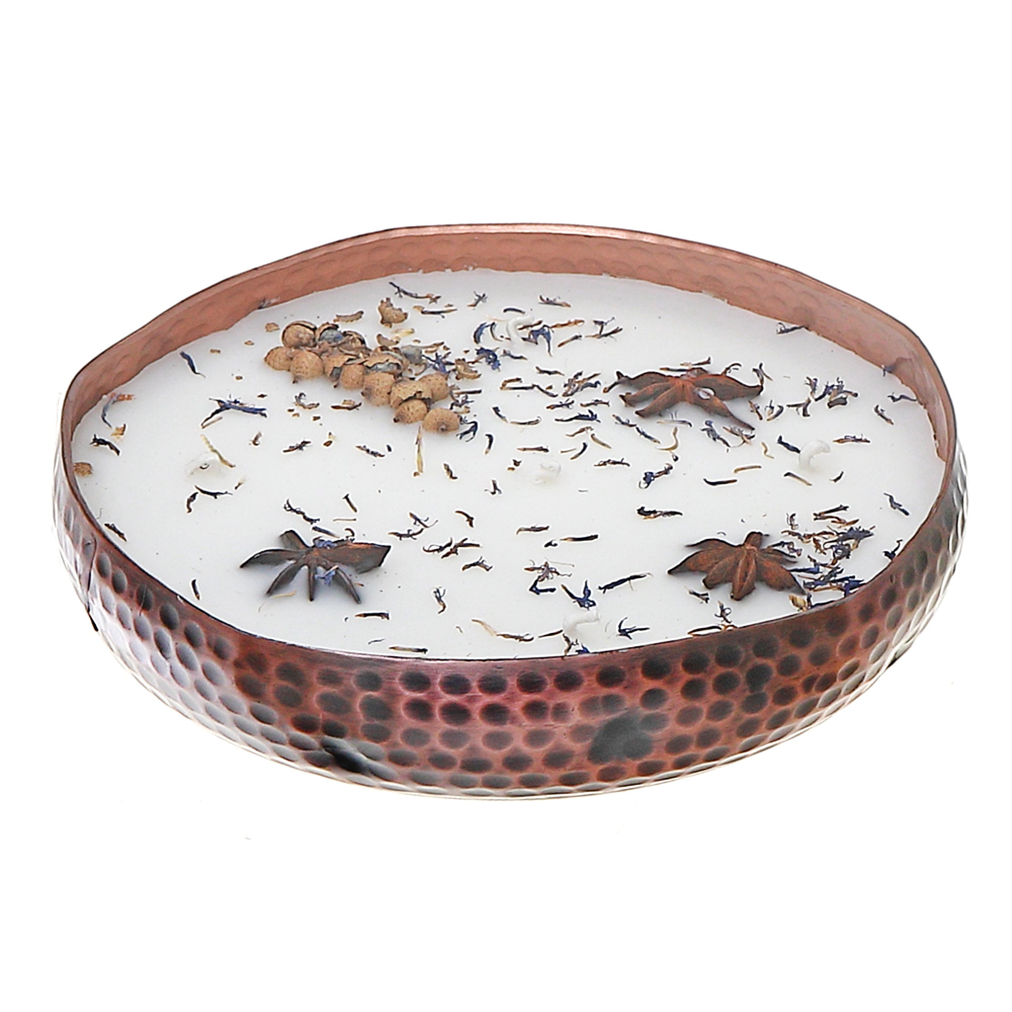 14oz 5-Wick Soy Candle in Metal Dish – Barossa Rose Plum Scent, Home Fragrance