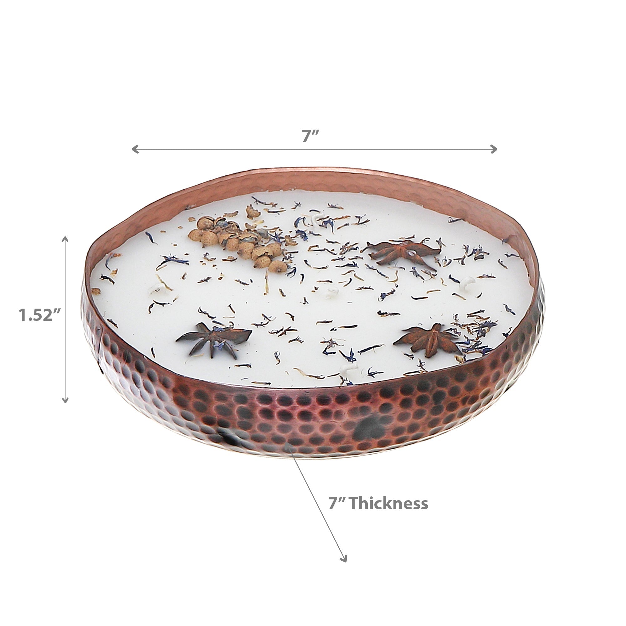 14oz 5-Wick Soy Candle in Metal Dish – Barossa Rose Plum Scent, Home Fragrance