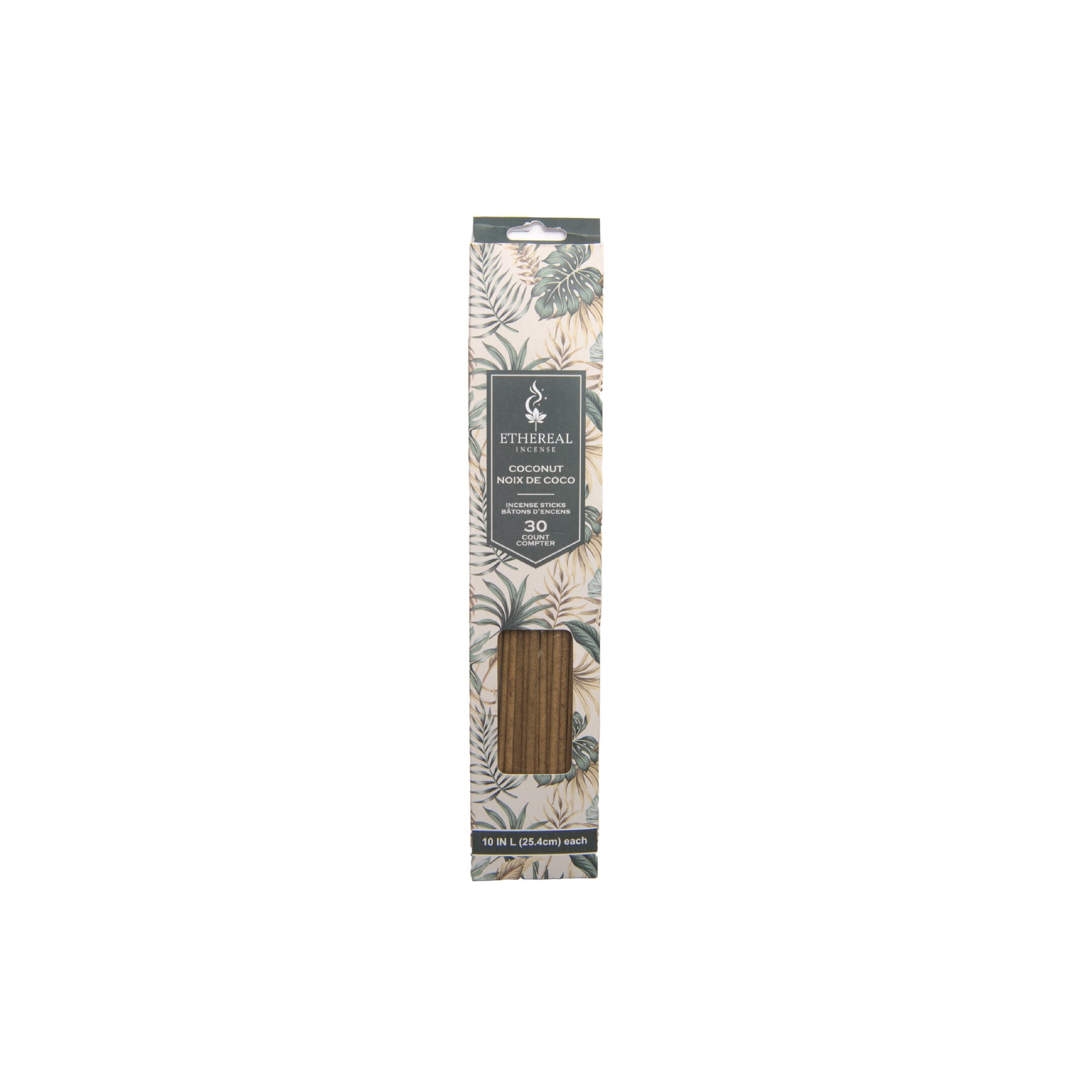 Coconut Scented Ethereal 30-Pack Incense Sticks - Set of 12
