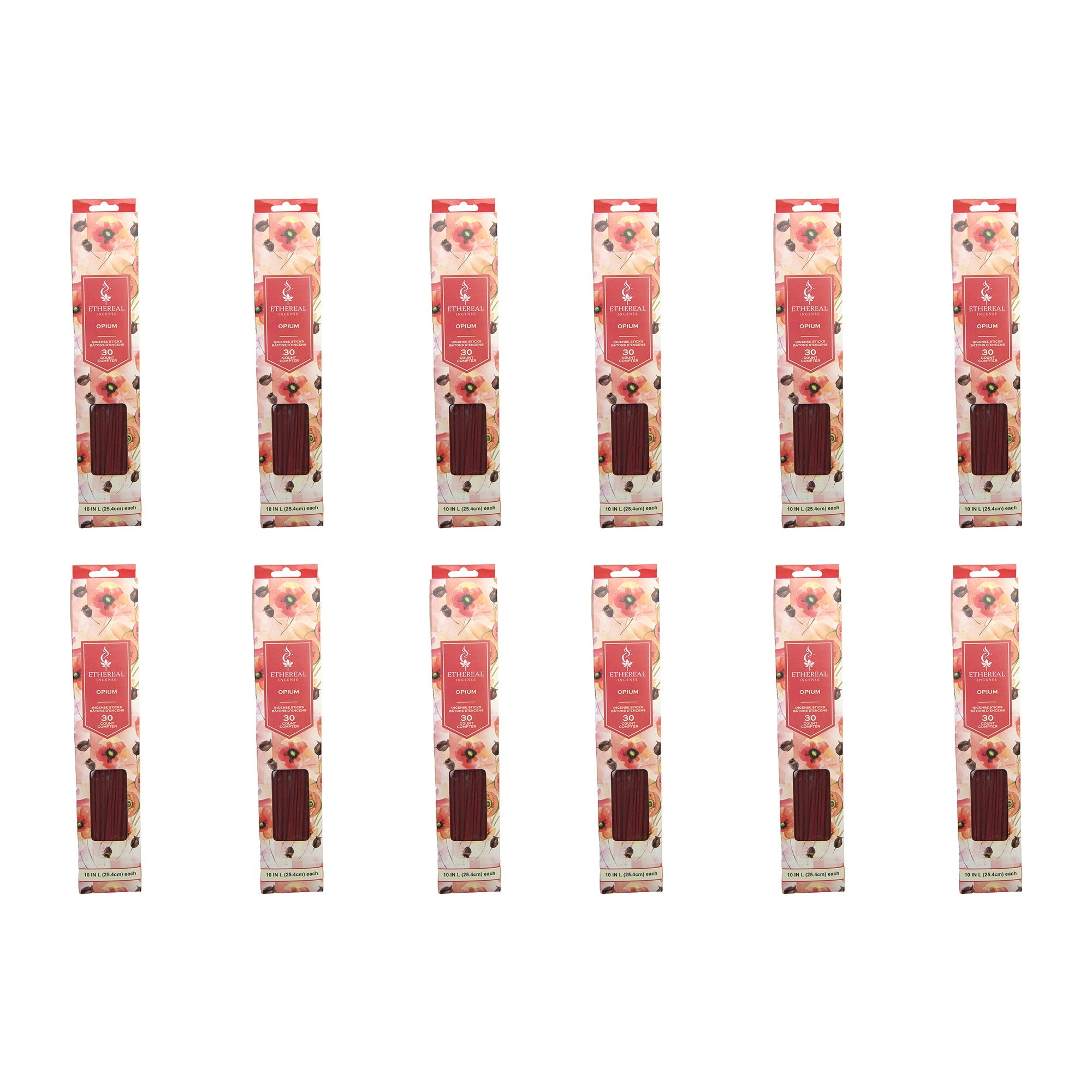 Opium Scented Ethereal 30-Pack Incense Sticks - Set of 12