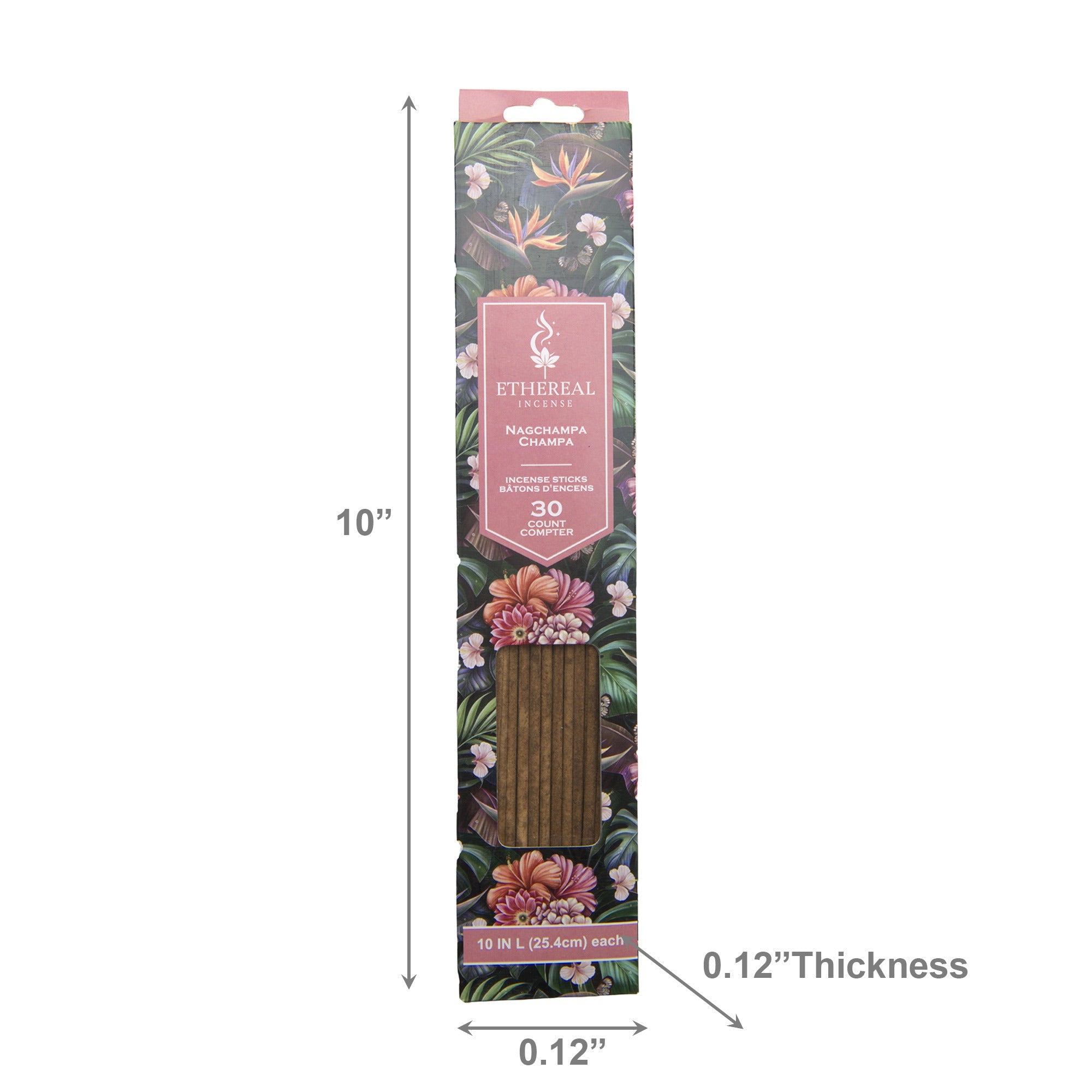 Nagchampa Scented Ethereal 30-Pack Incense Sticks - Set of 12
