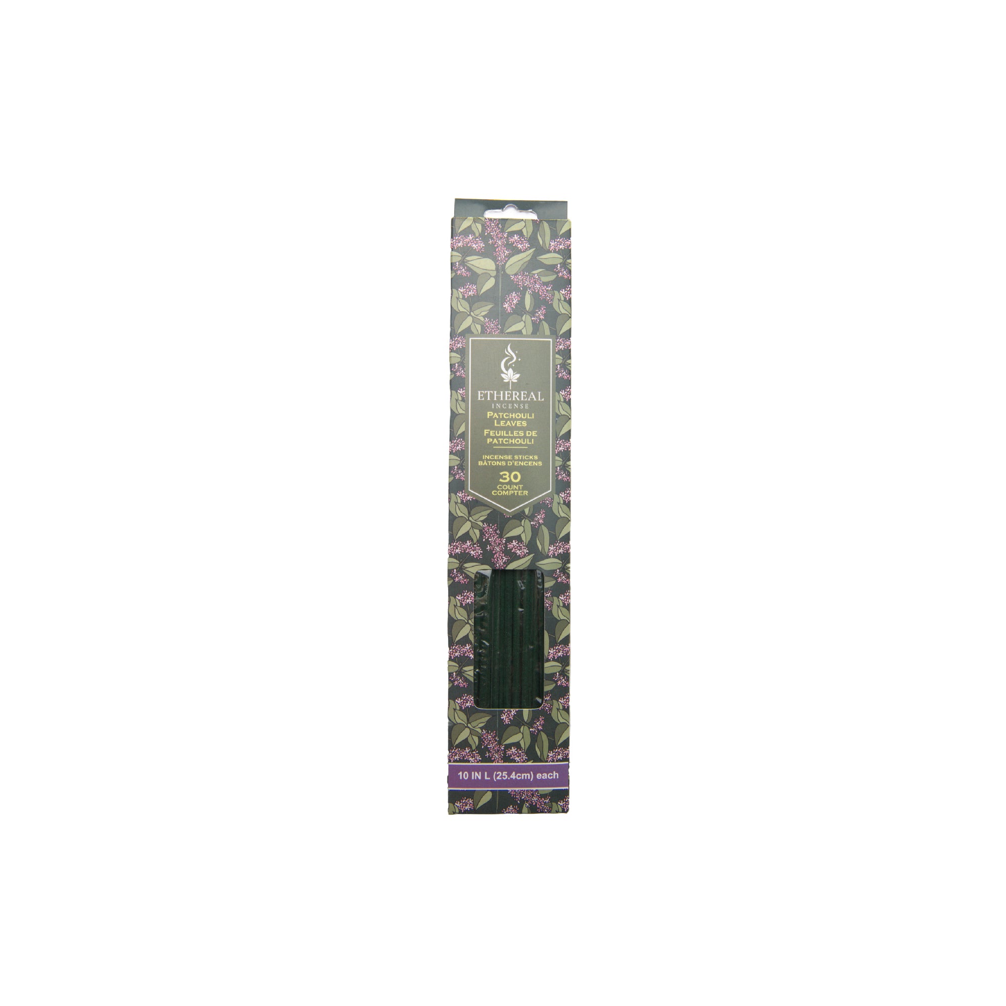 Patchouli Leaves Scented Ethereal 30-Pack Incense Sticks - Set of 12
