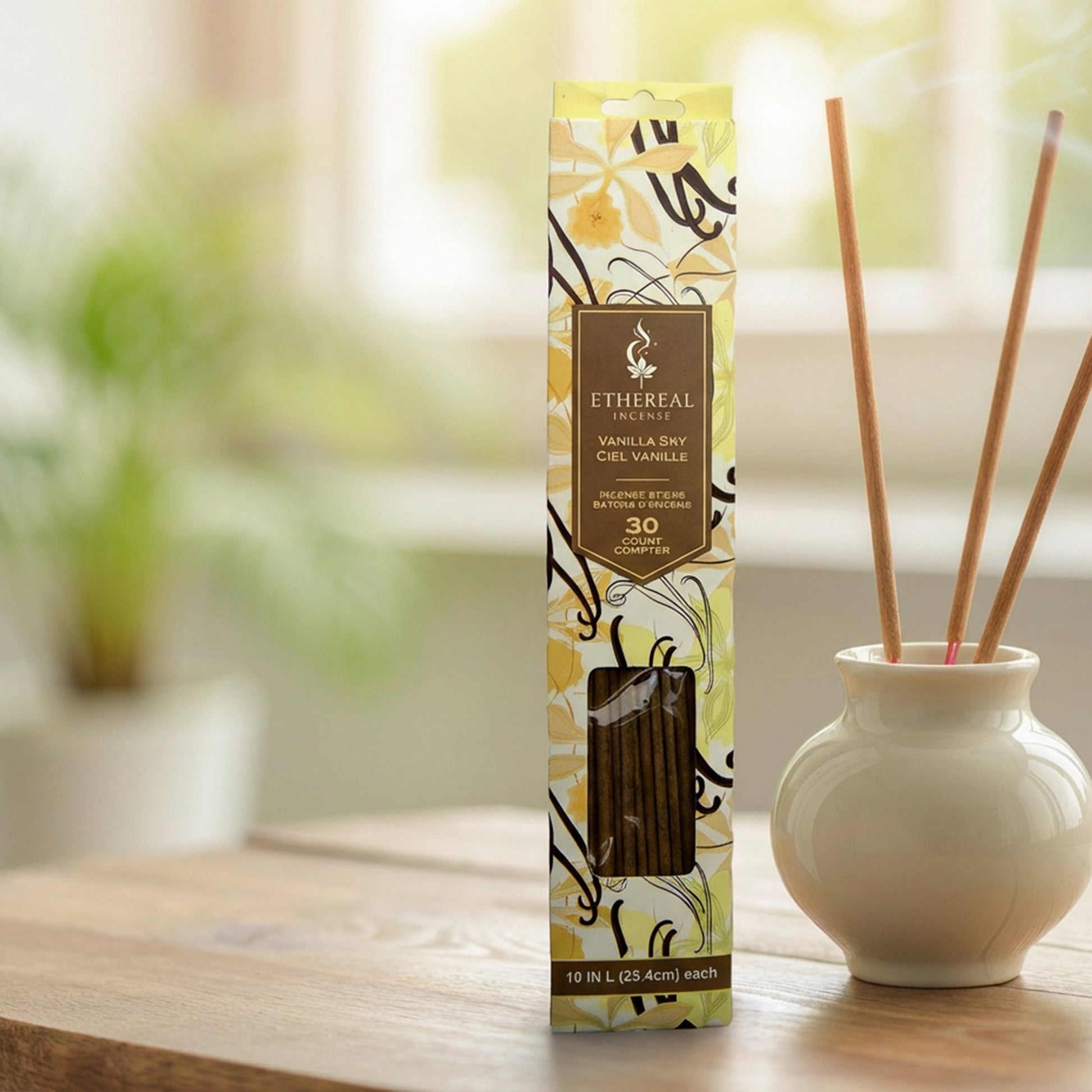 Vanilla Sky Scented Ethereal 30-Pack Incense Sticks - Set of 12