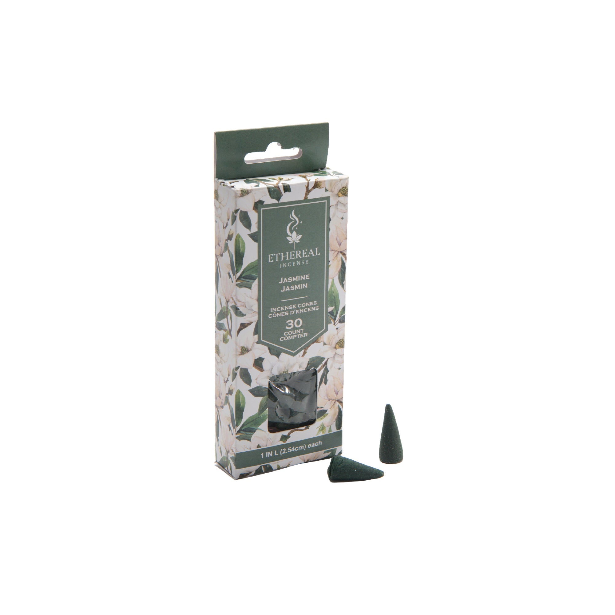 Jasmine Scented Ethereal 30-Pack Incense Cones - Set of 12