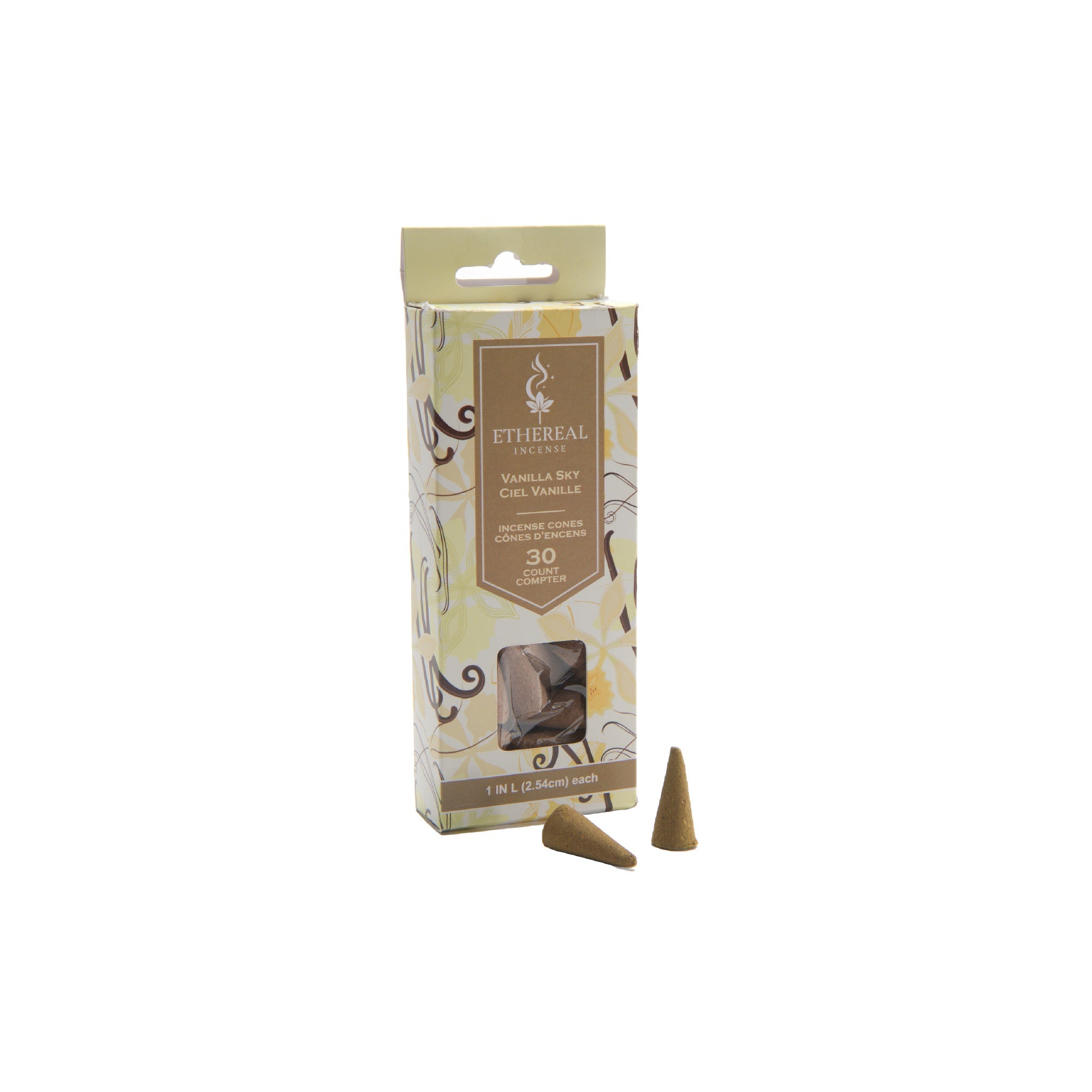 Vanilla Sky Scented Ethereal 30-Pack Incense Cones - Set of 12