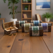 Assorted Ethereal Incense Cones in Mango Wood Box, 10-Pack - Set of 6