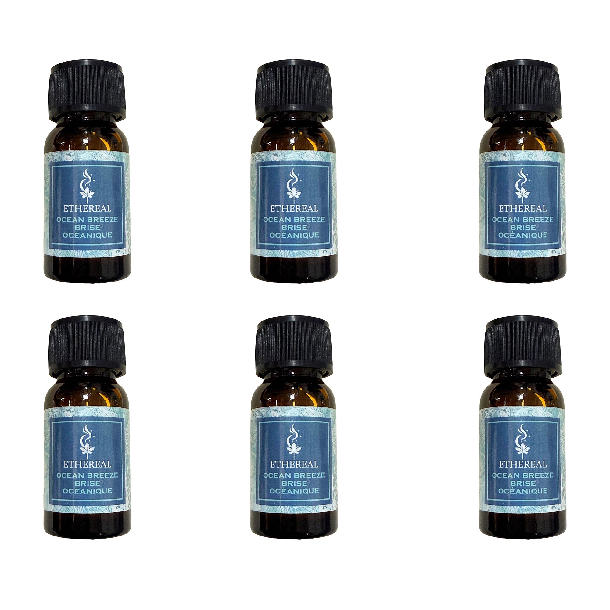 Ocean Breeze Scented Ethereal 15ml Fragrance Oil - Set of 6
