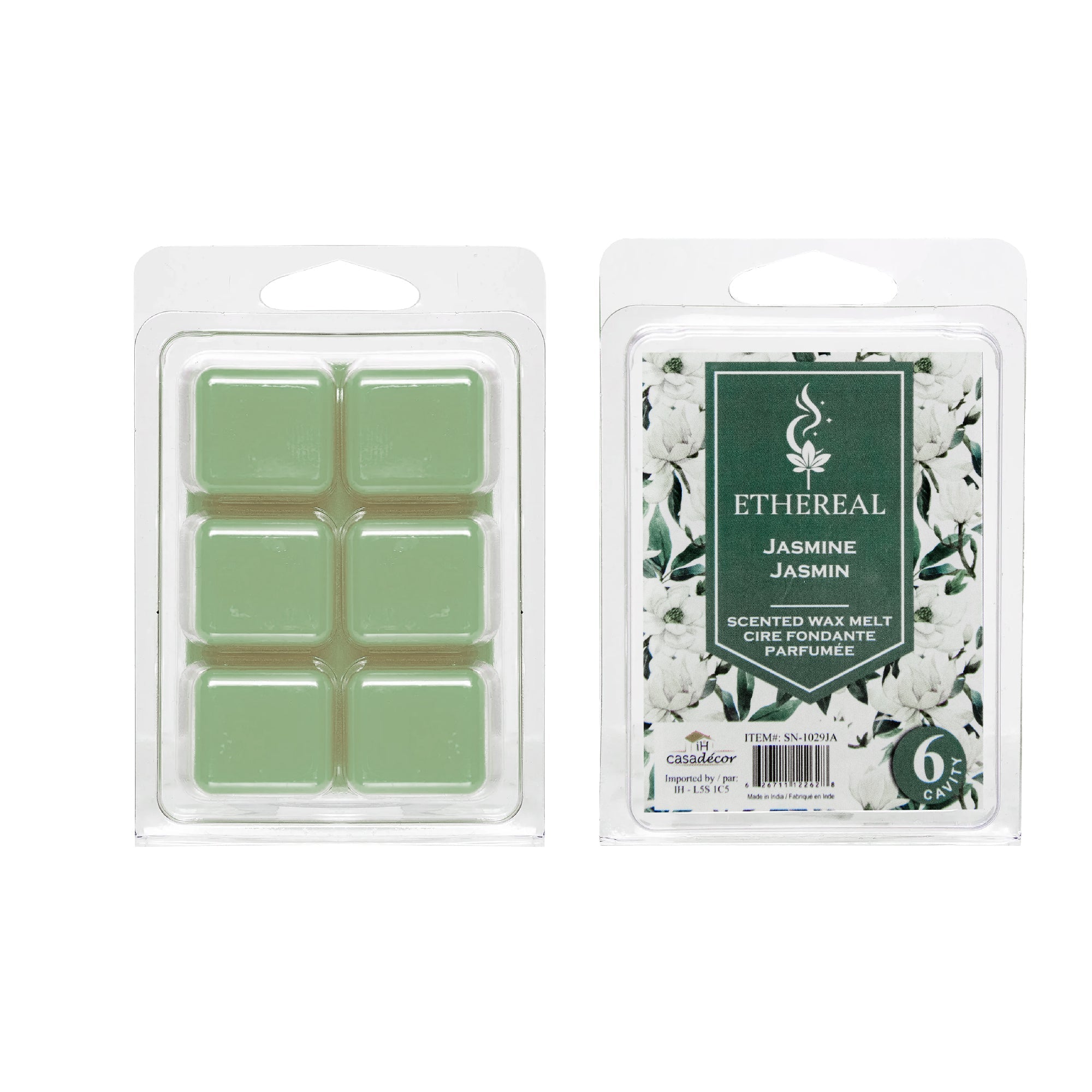 Jasmine Scented Ethereal 6-Pack Wax Melt Cubes - Set of 6
