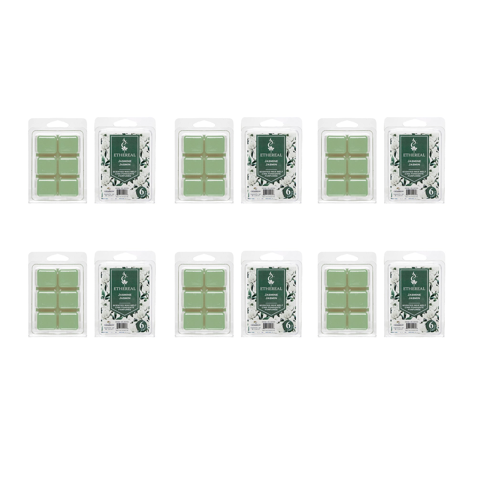 Jasmine Scented Ethereal 6-Pack Wax Melt Cubes - Set of 6