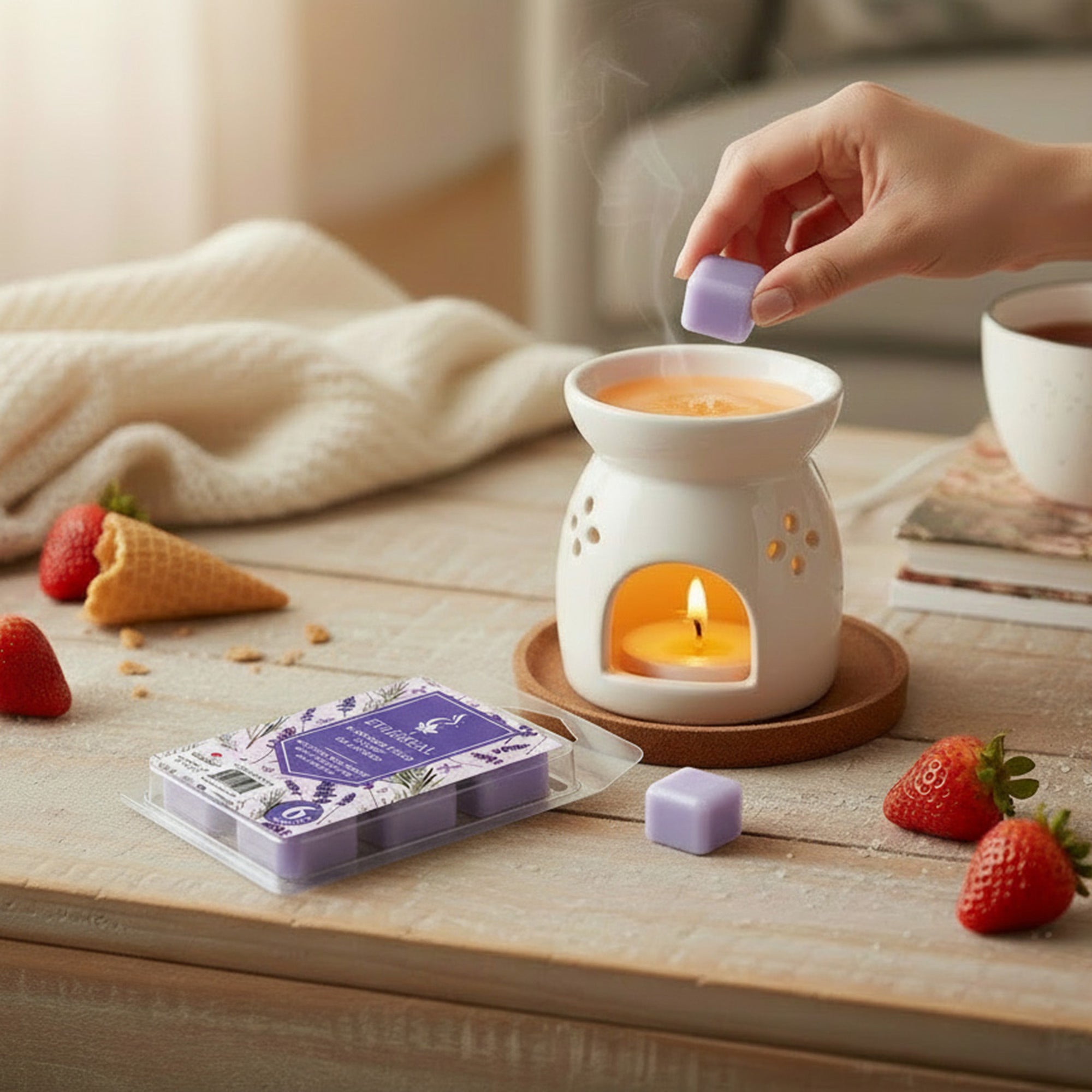 Lavender Scented Ethereal 6-Pack Wax Melt Cubes, 12/Display - Set of 6