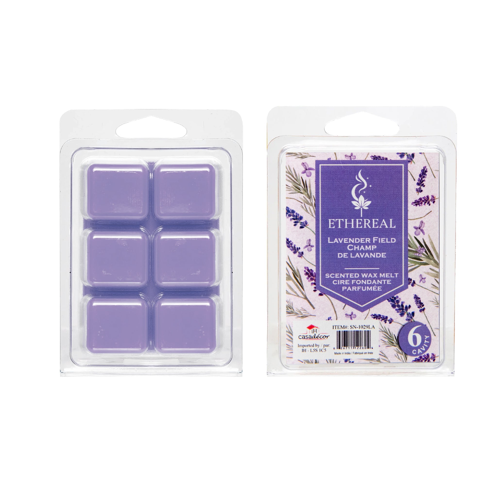Lavender Scented Ethereal 6-Pack Wax Melt Cubes - Set of 6