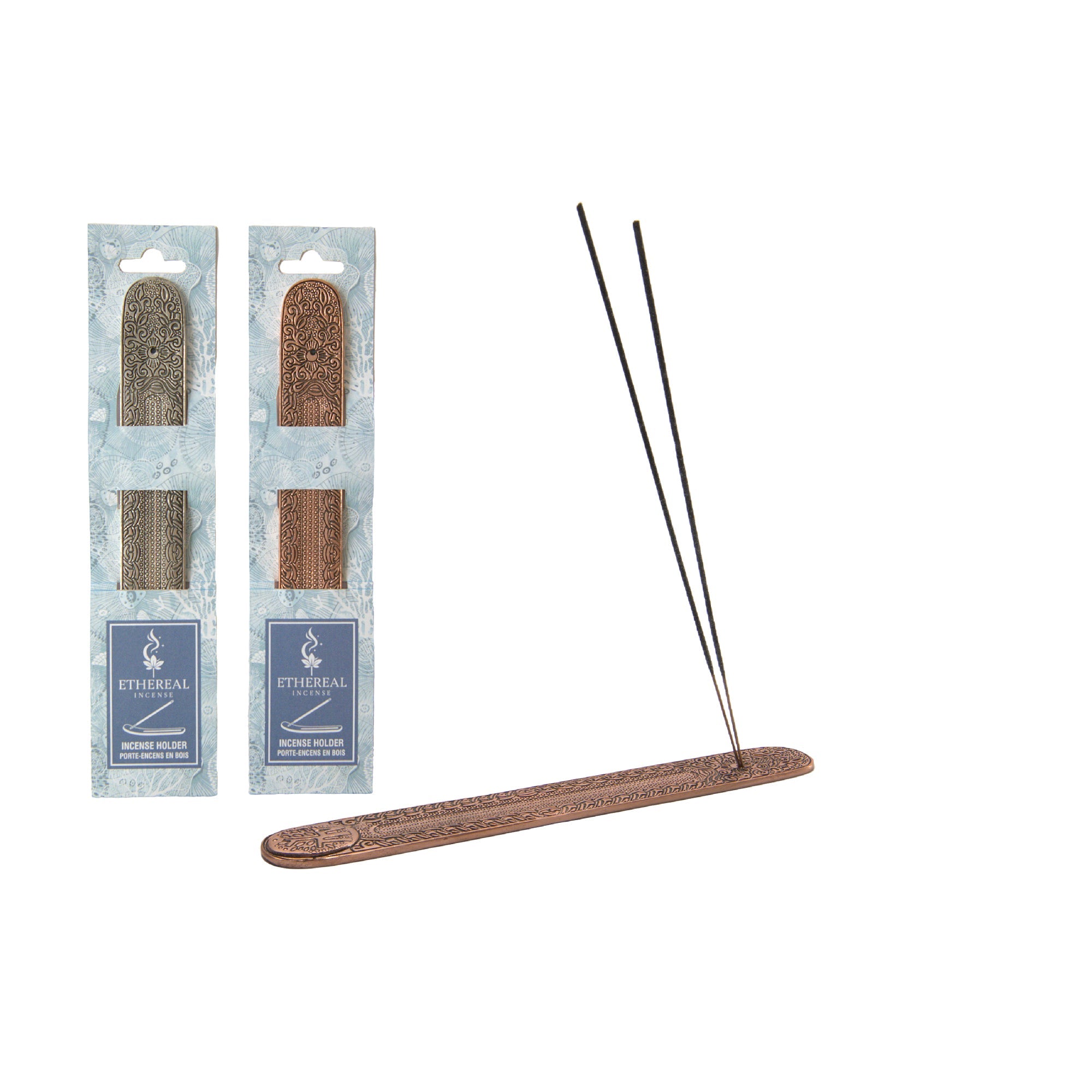 Assorted Metal Incense Holders - Set of 2