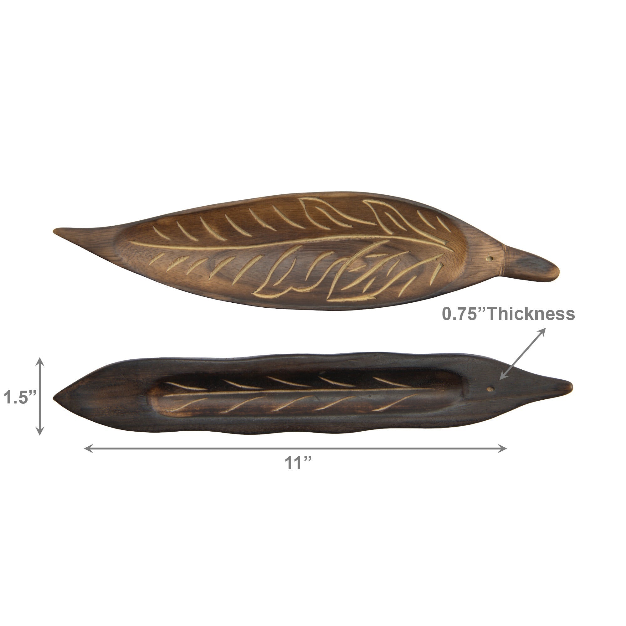 Assorted Mango Wood Incense Holders - Set of 2