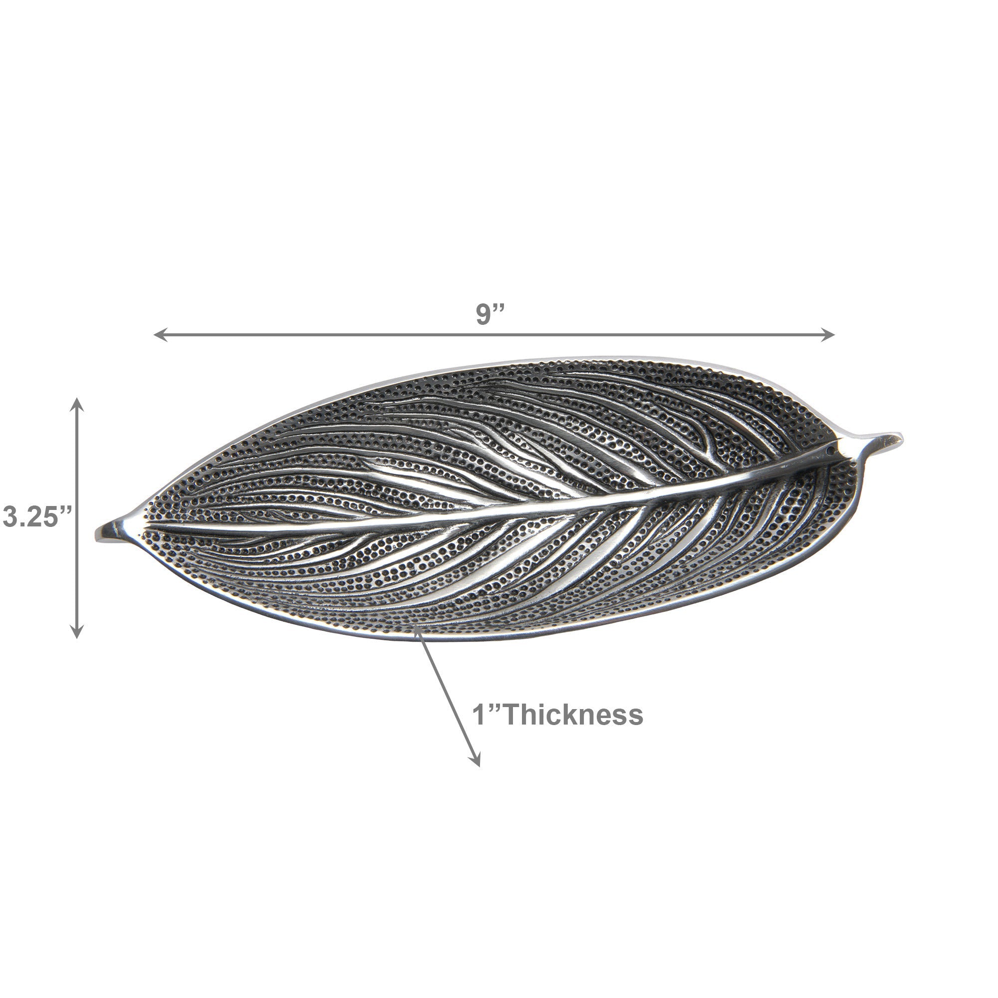 Metal Leaf-Shaped Double Incense Holder - Set of 2