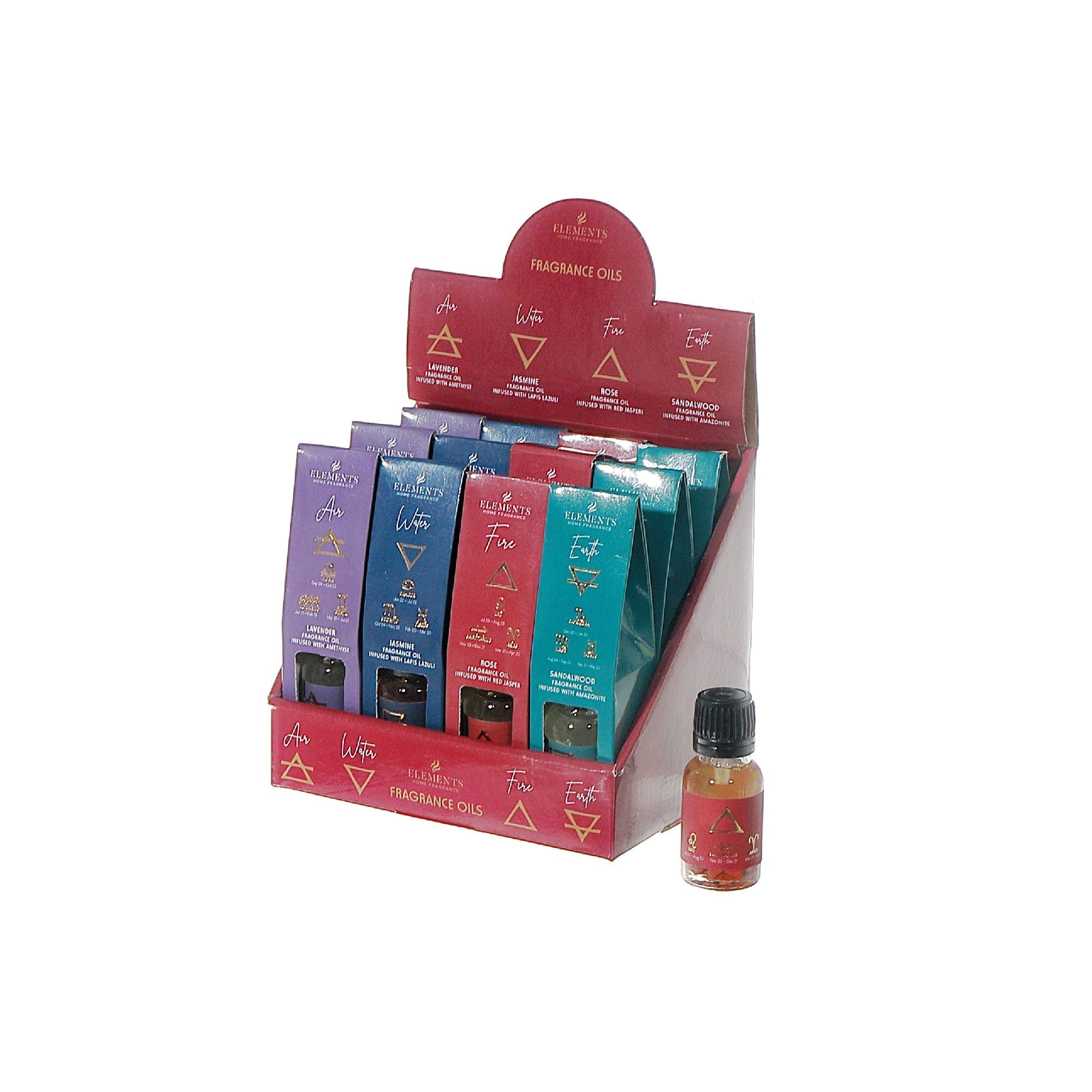 Element 15 Ml Fragrance Oil 12 Display Assorted Set Of 12, 15 Ml Fragrance Oil Set Of 12, Home Scent Diffuser Oil