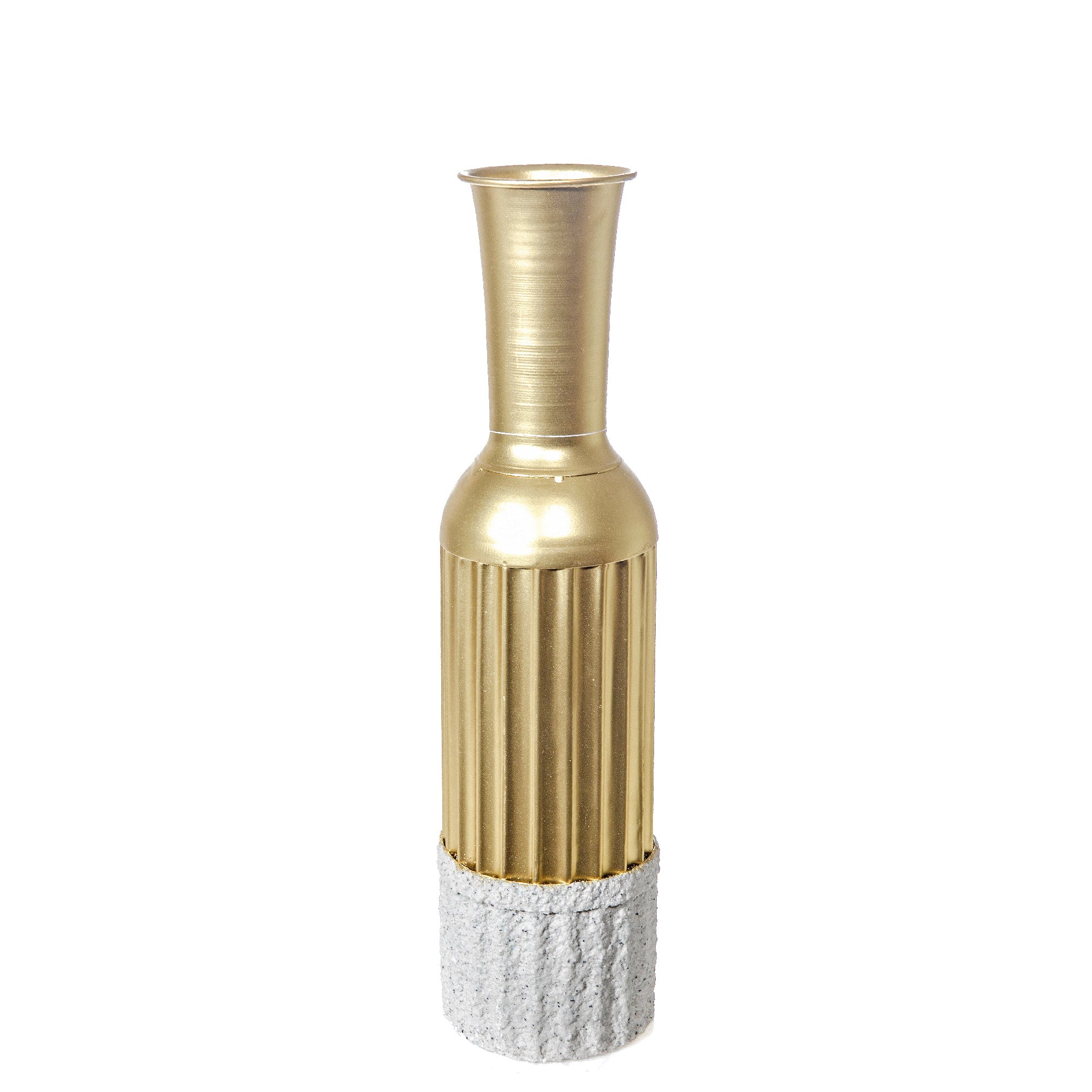 Metal Vase 18 Inch Dawn, Decorative Floor Vase, Modern Home Accent
