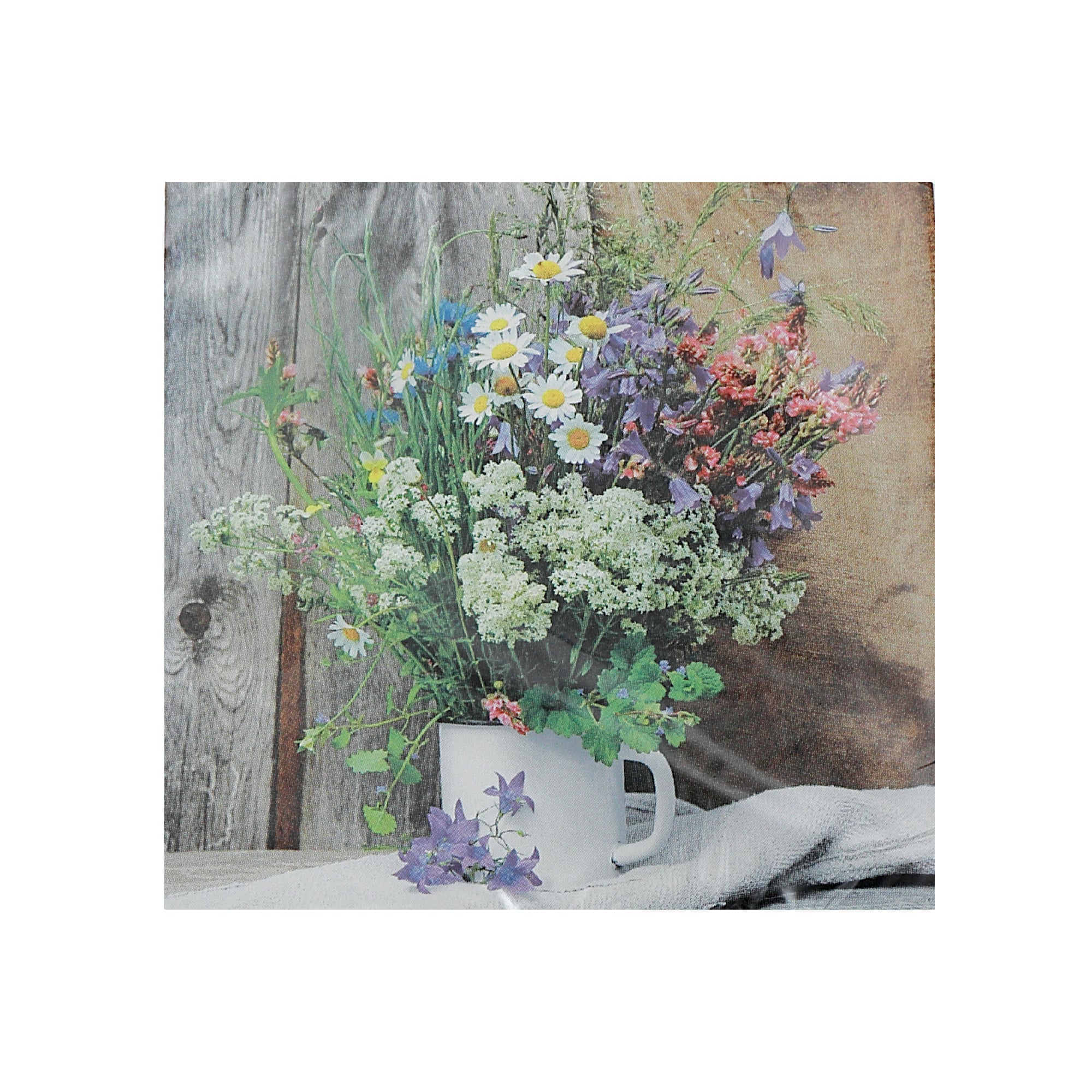 20-Pack 3-Ply Luncheon Napkins with Wild Flower Arrangement - Set of 6