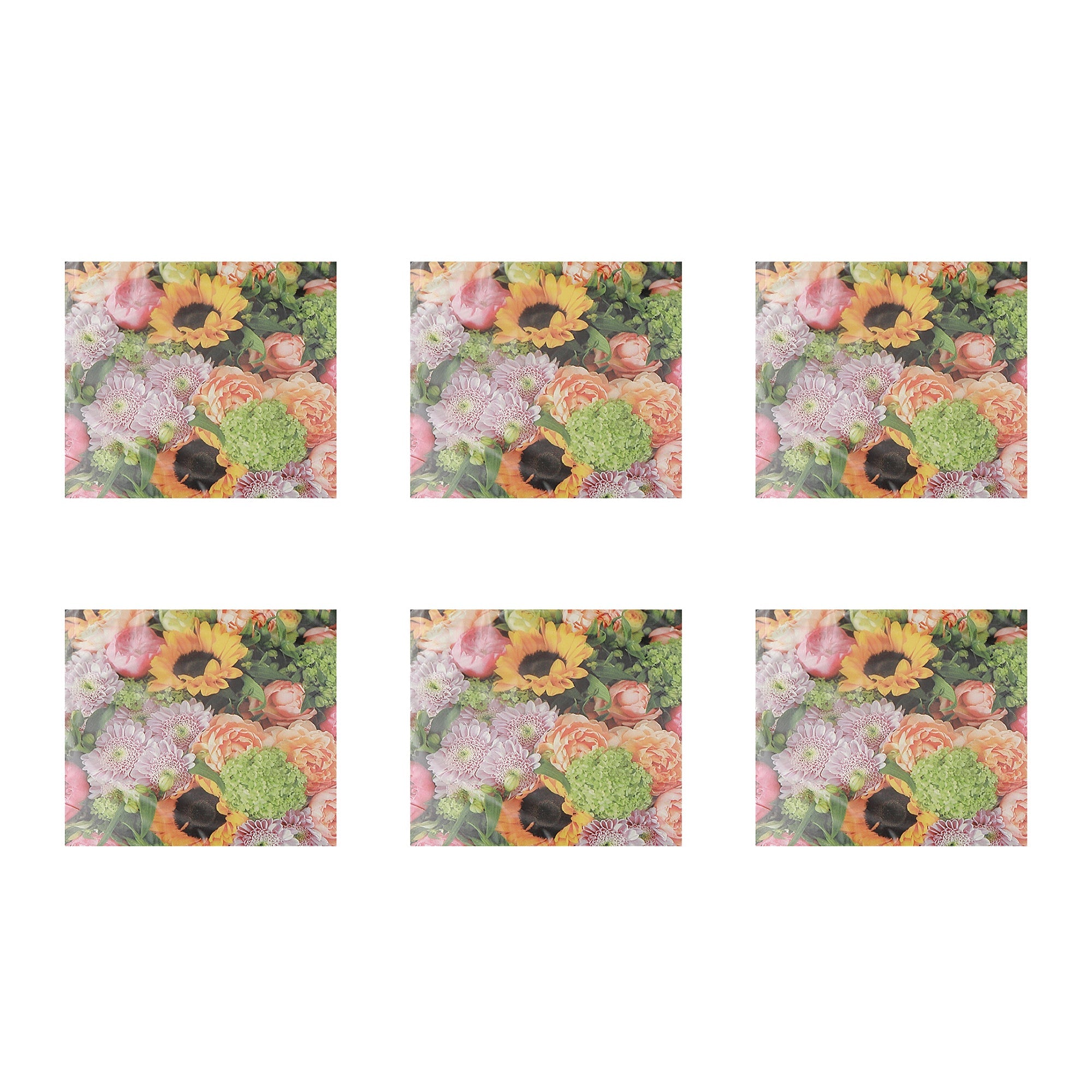 20-Pack 3-Ply Luncheon Napkins, Flower Shop Design - Set of 6